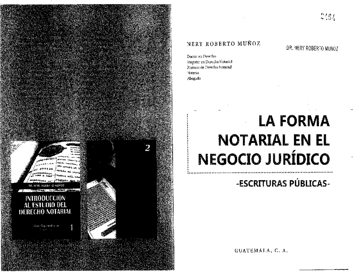 LA Forma Notarial EN EL Negocio Juridico DR NERY MUÑOZ.pdf · versión 1