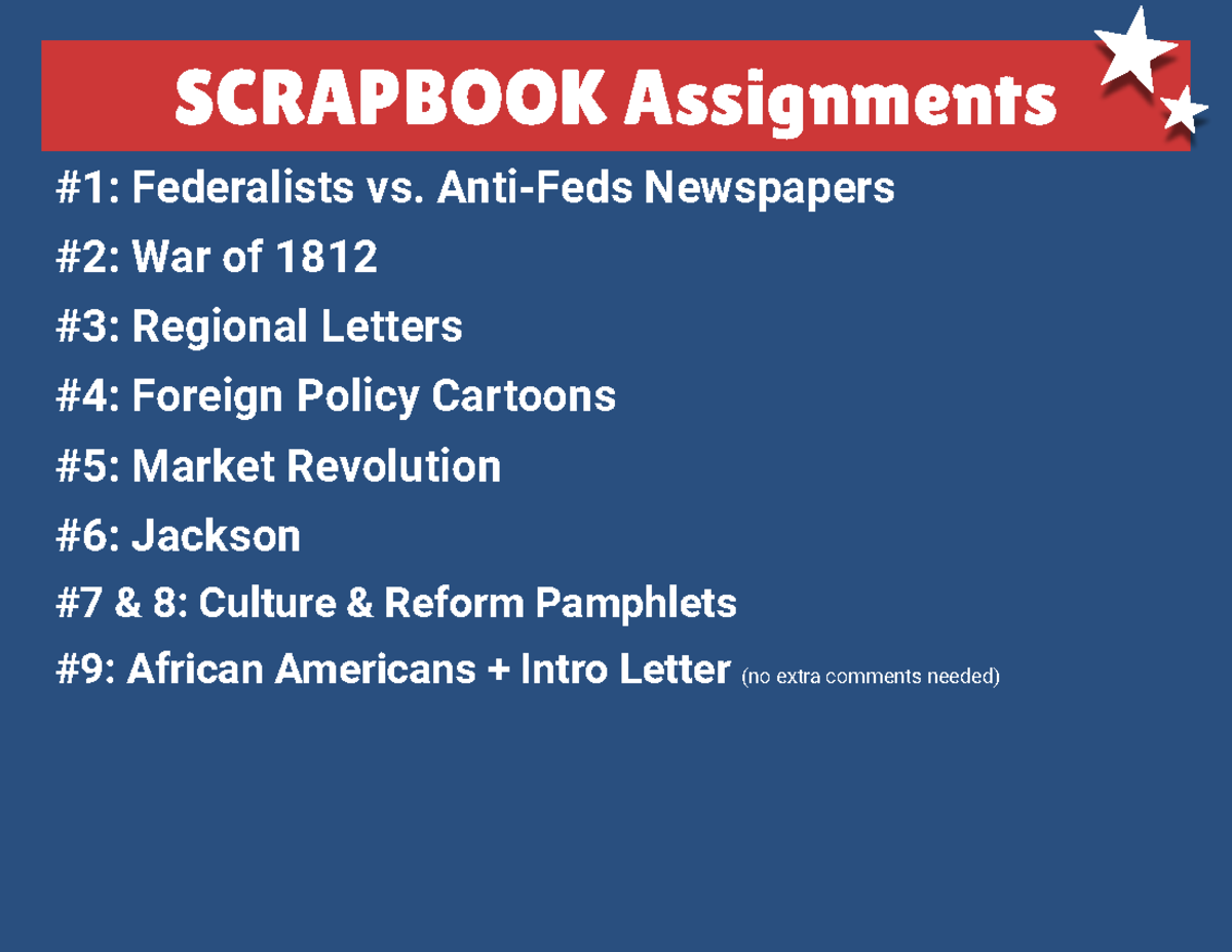 Scrapbook Assignments: Political Events & Influential Figures - Studocu