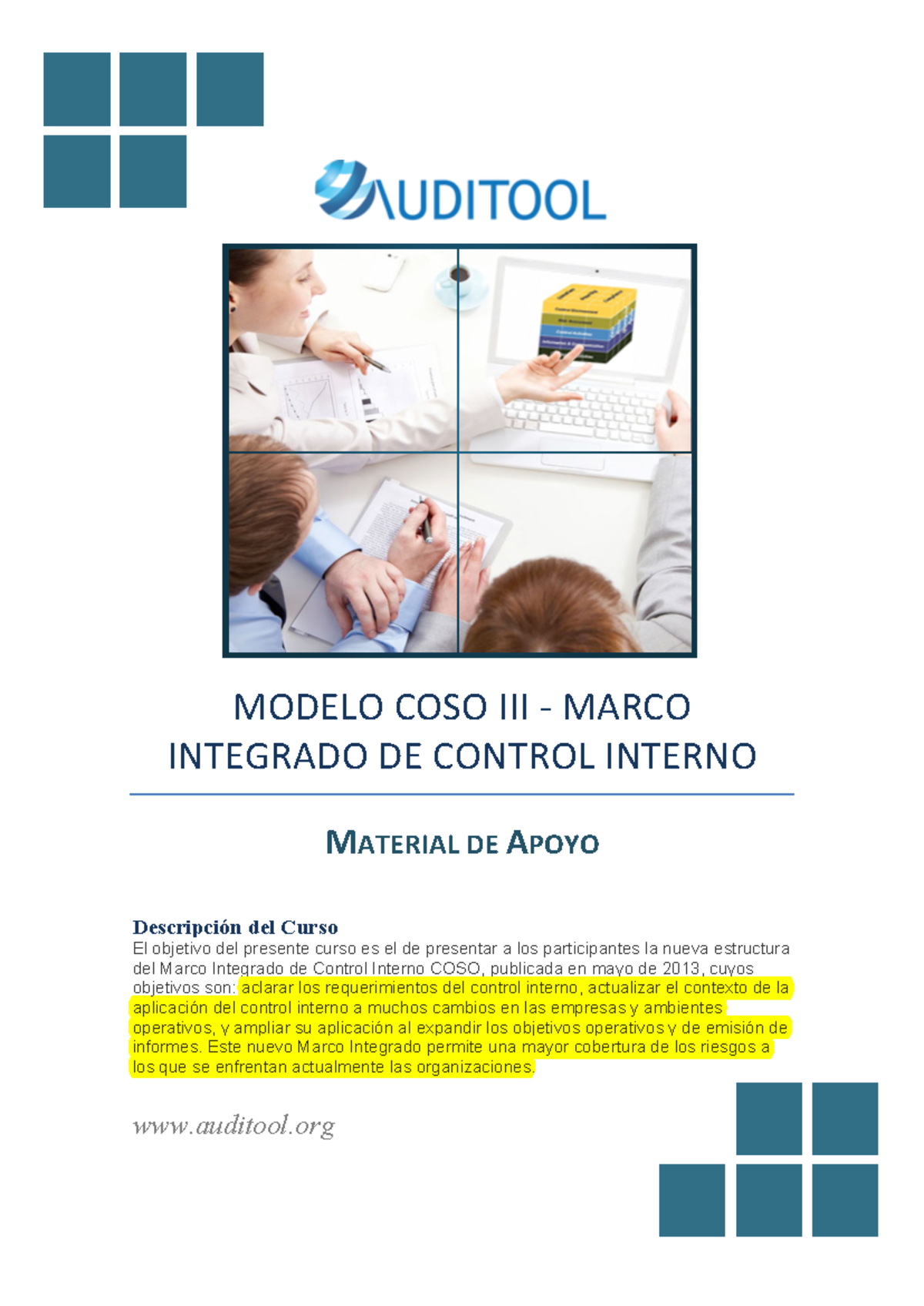 Guía Completa del Informe COSO III: Estructura y Control Interno - Studocu