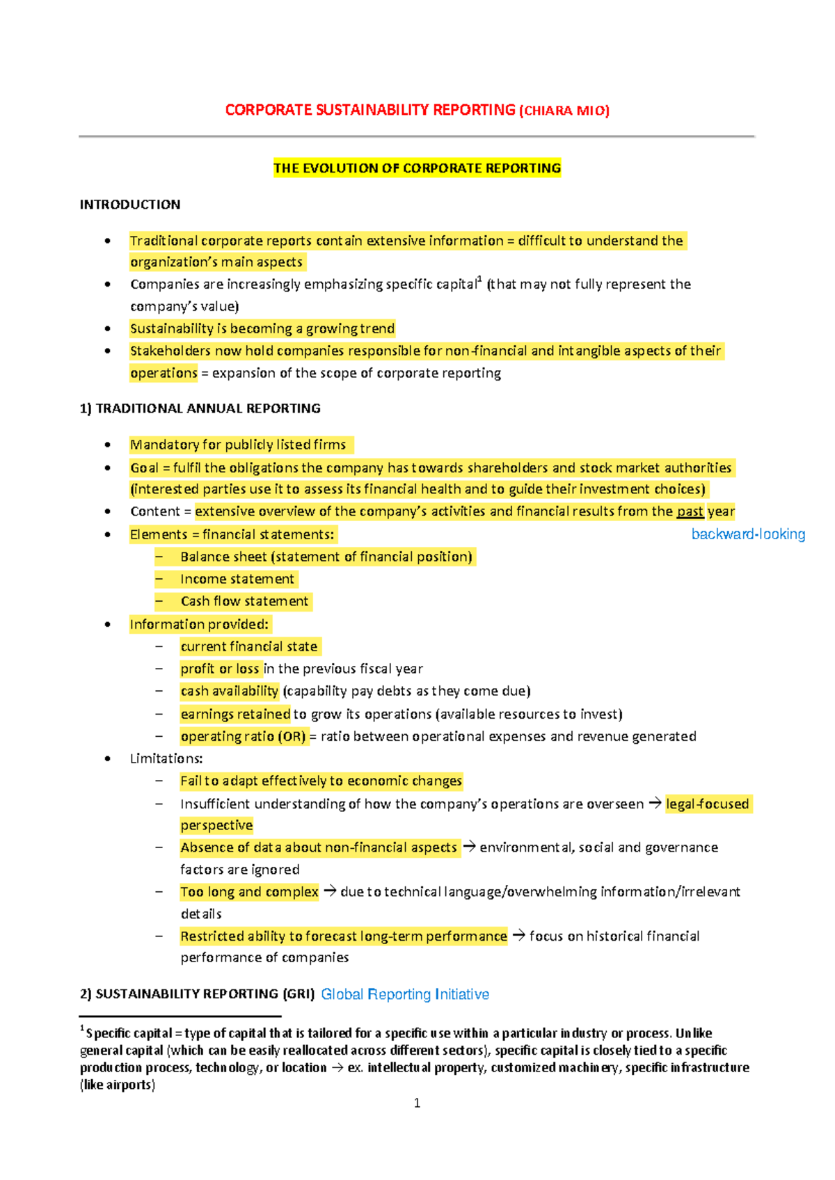 Corporate Sustainability Reporting Overview - Summary & Insights - Studocu