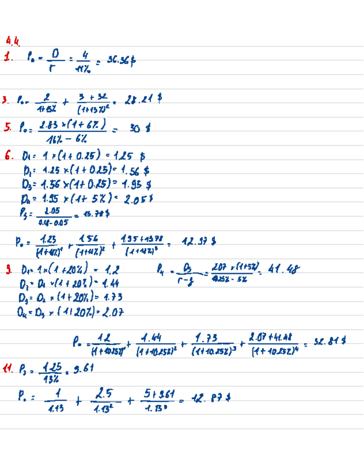HW SS6 - Financial Calculations and Formulas - Studocu