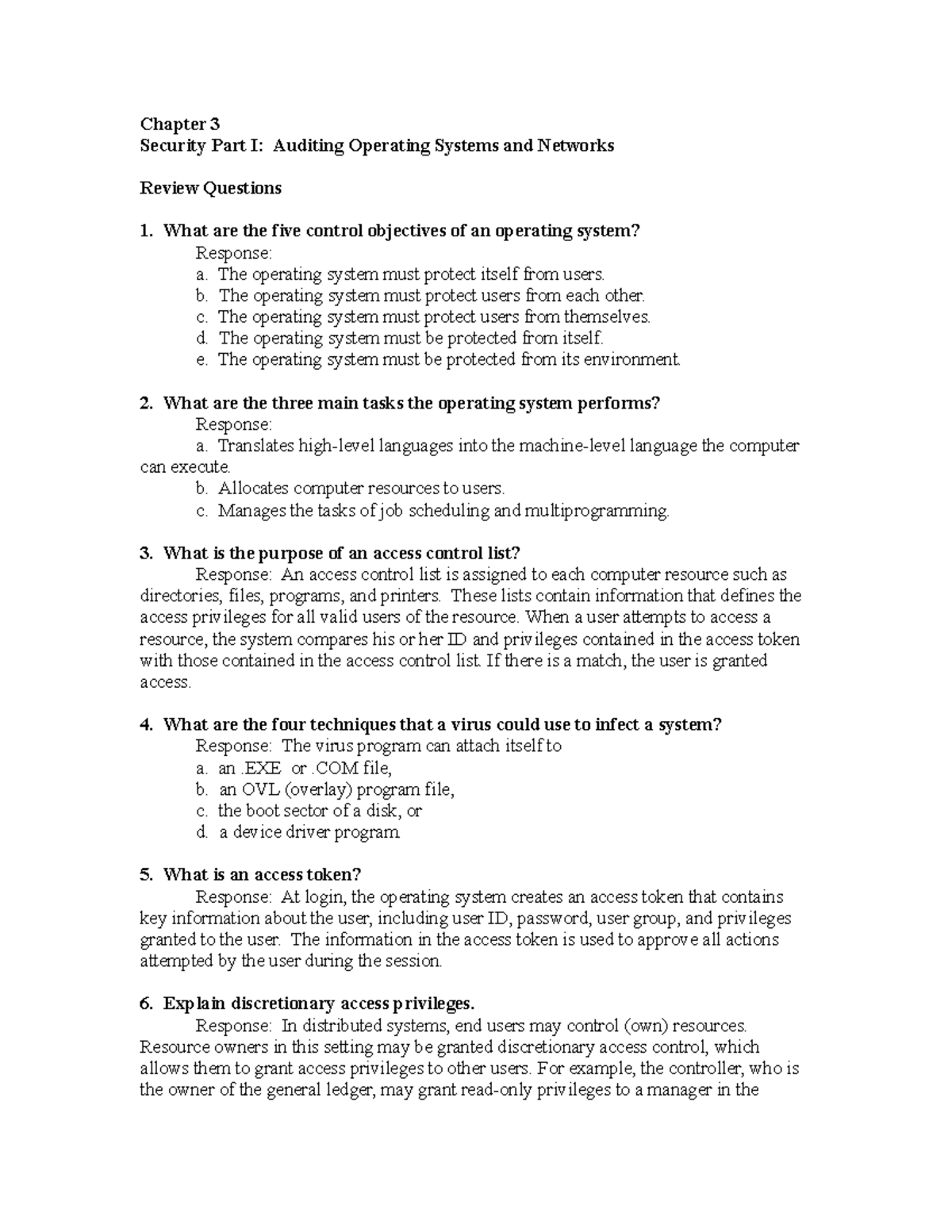 SM Ch3 - Securing Operating Systems & Networks Answer Key - Studocu
