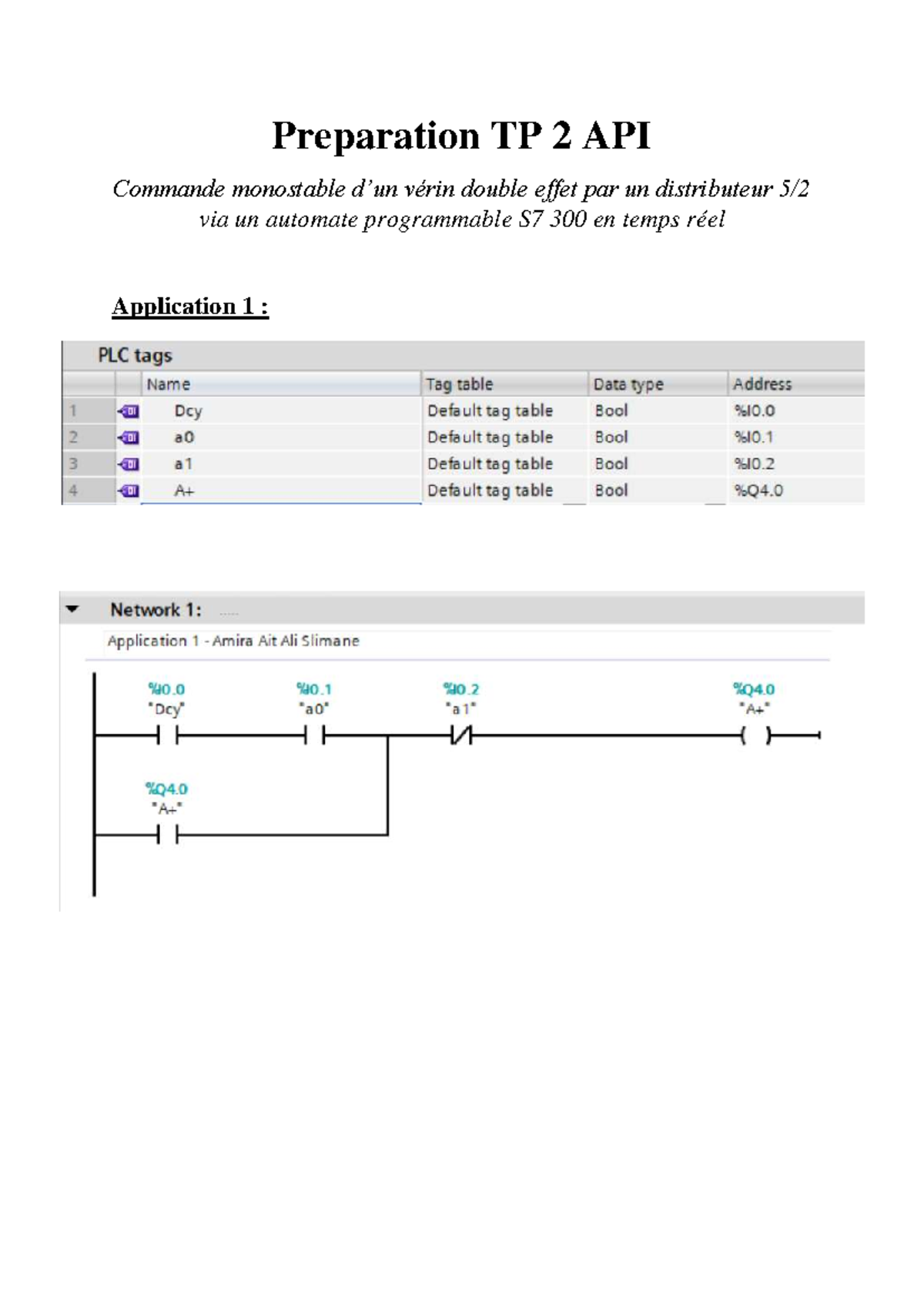 Tp - gtui_i(tyjuiè - automates programmables industriels - Preparation ...