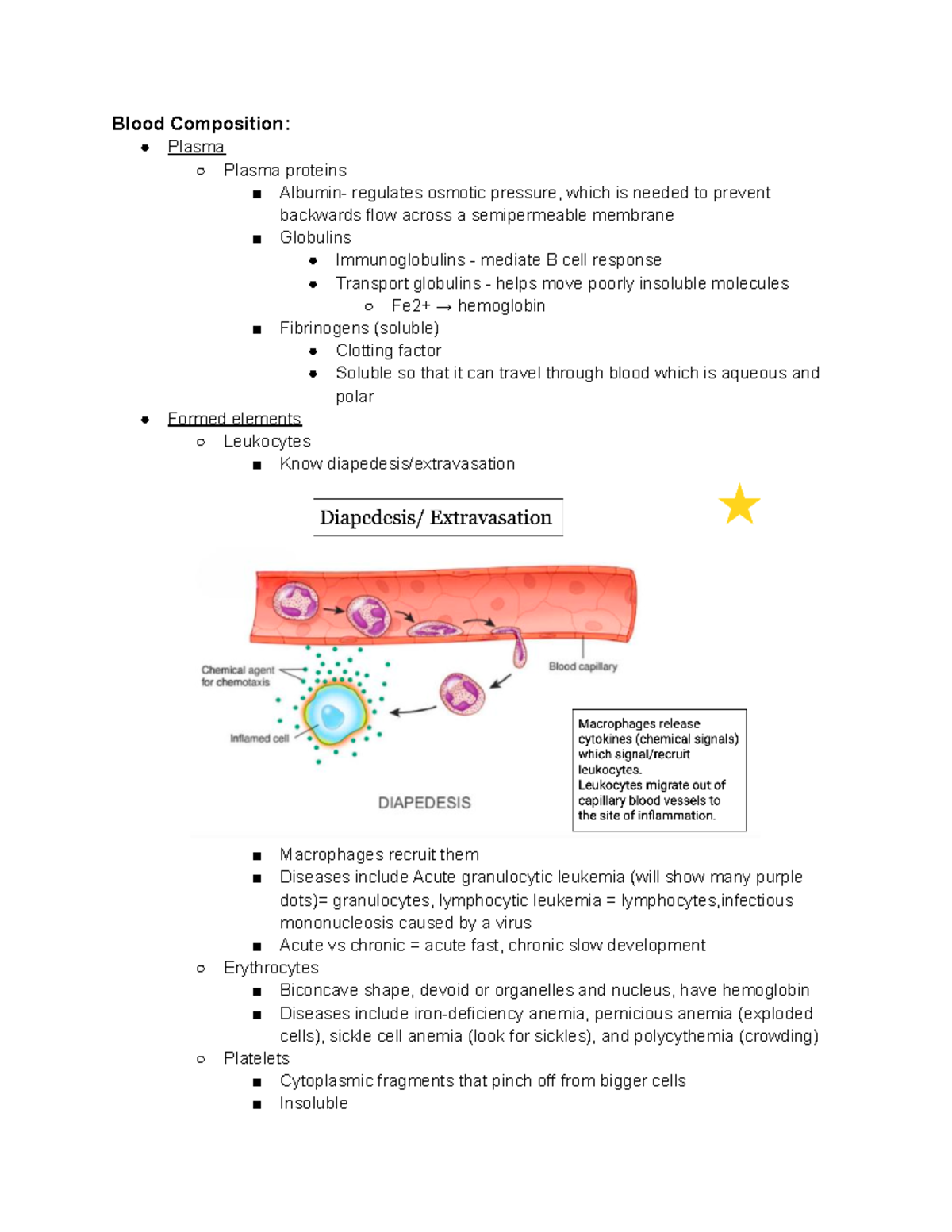 Bio Lab Practical 3 Study Guide: Blood Composition & Disorders - Studocu