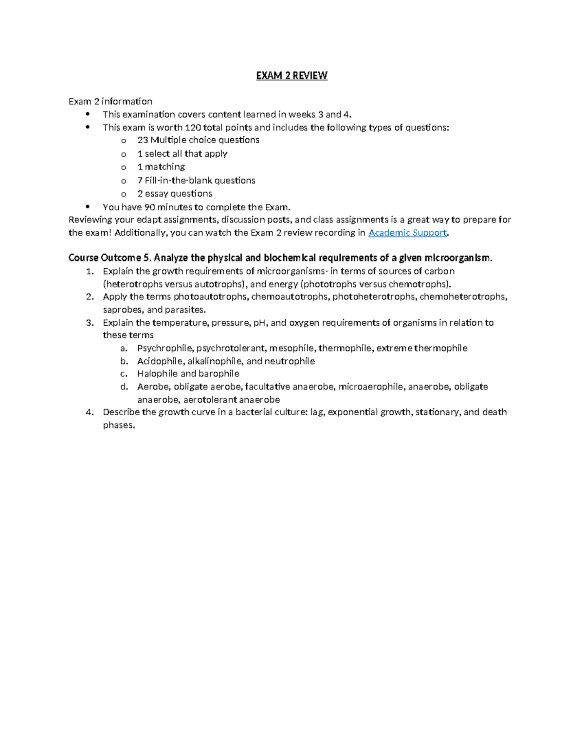 BIOS242 Exam 2 Review Guide - Key Concepts & Preparation Notes - Studocu