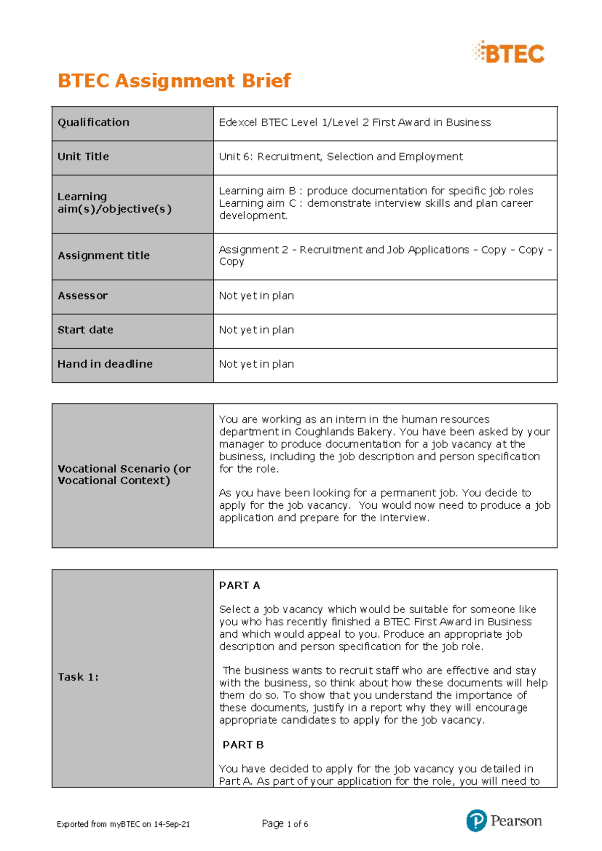BTEC Level 2 Assignment 2: Recruitment & Job Applications Guide - Studocu