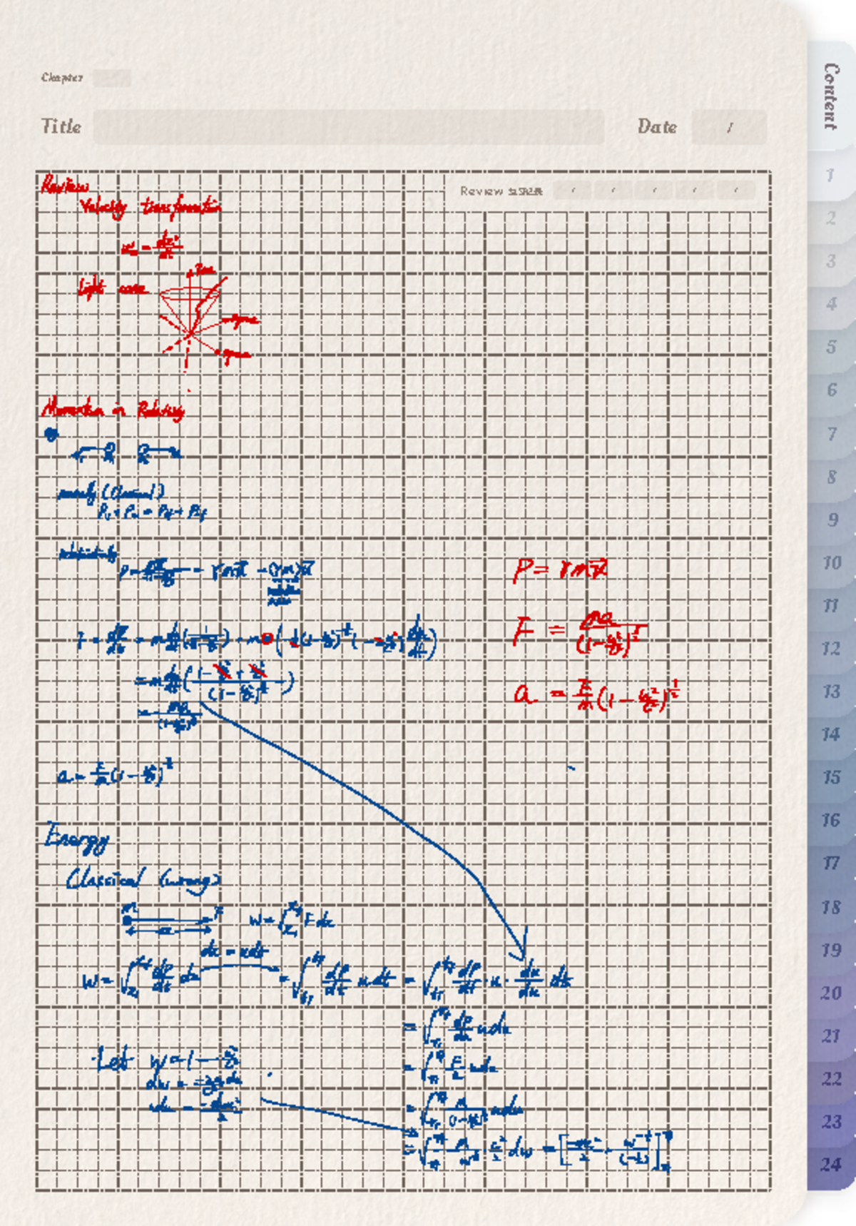 Physics 1250 relativity final review - 1 21 20 24 23 22 19 18 17 16 15 ...