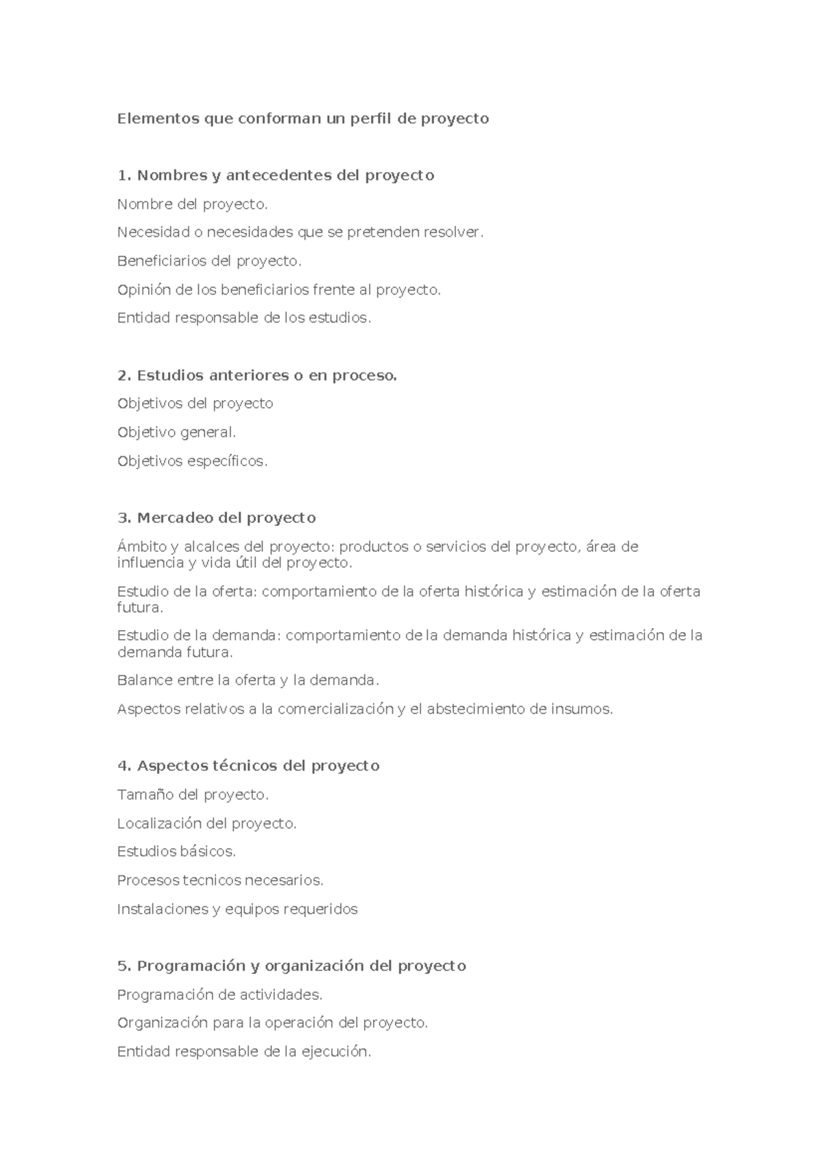 Elementos Clave para el Perfil de Proyecto 361431827: Guía Completa ...