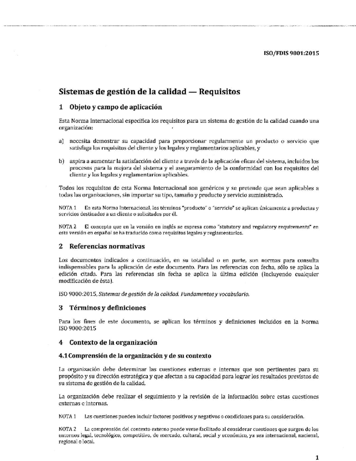 ISO 9001:2015 - Descripción Completa y Requisitos de la Norma - Studocu