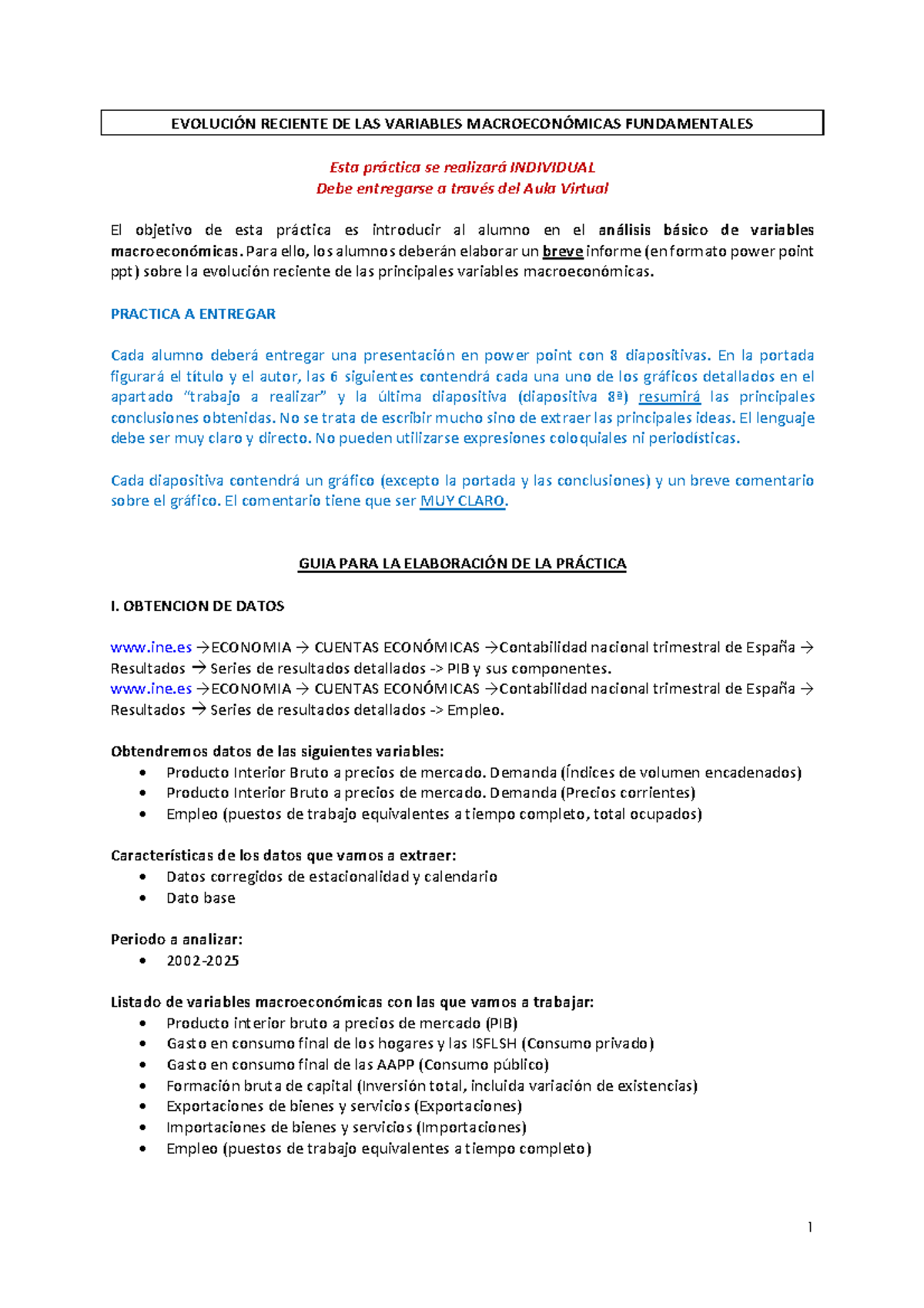 Práctica Individual: Evolución Reciente de Variables Macroeconómicas ...