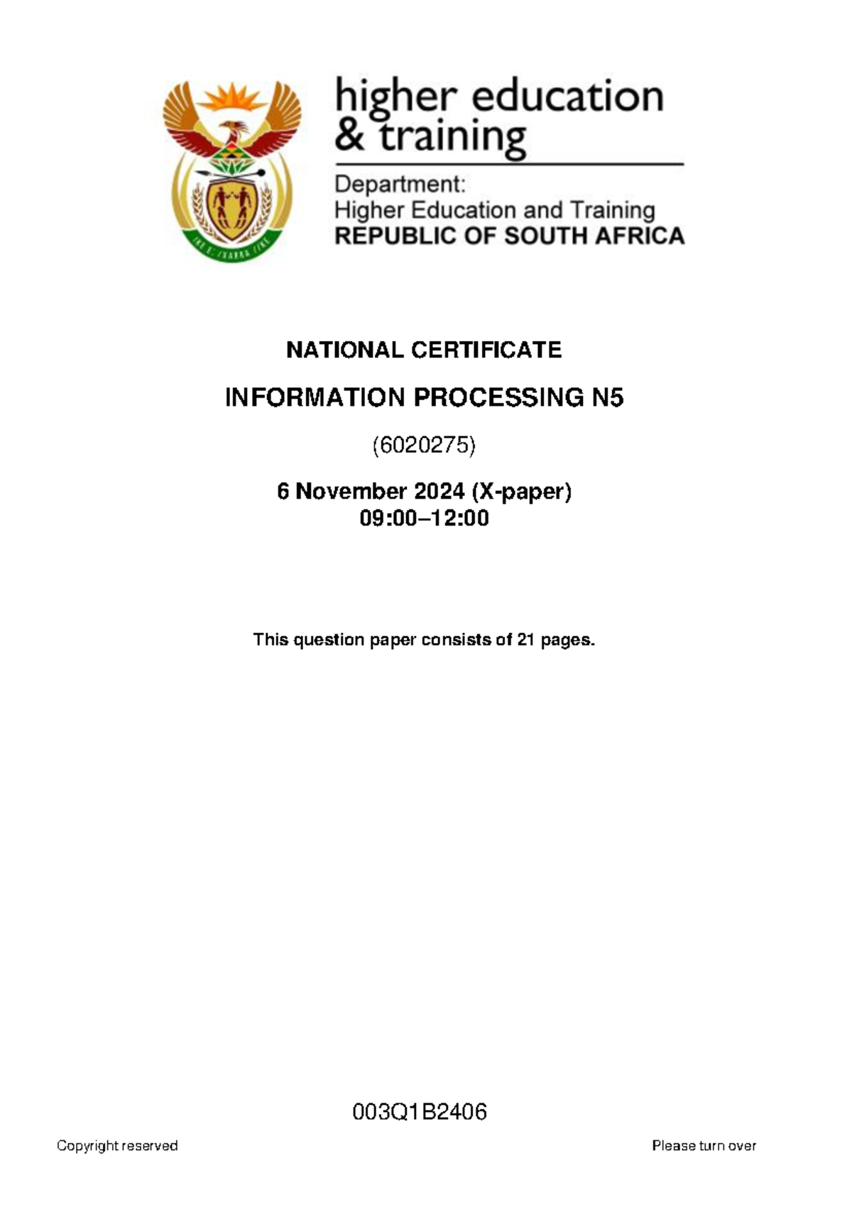 003Q1B2406 - N680 - Information Processing N5 Final Exam QP Nov 2024 ...