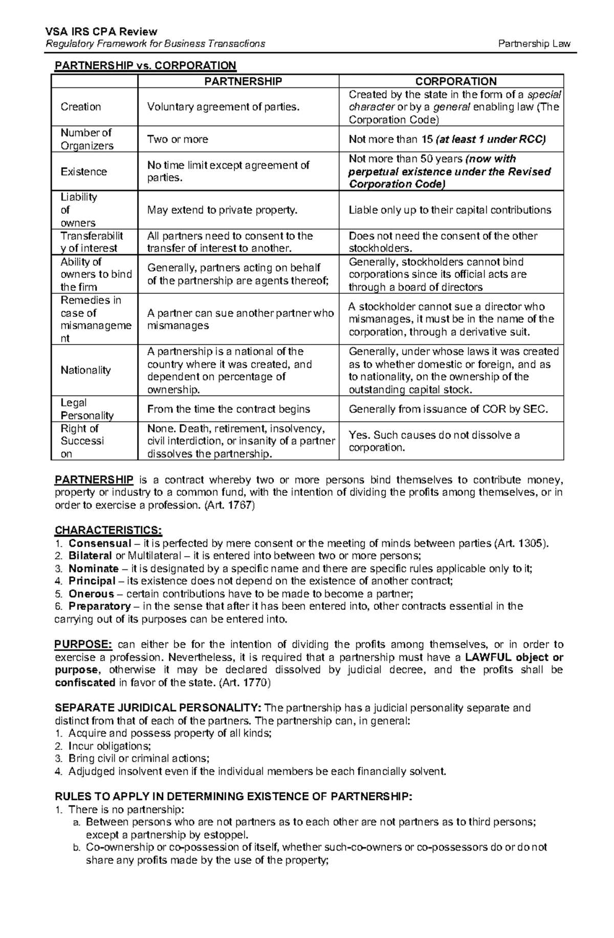 Responsibility acctg - notes - VSA IRS CPA Review MANAGEMENT ADVISORY ...