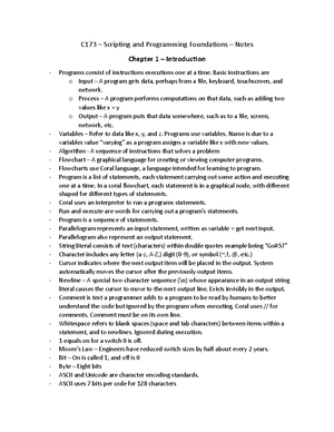 Scripting and Programming Foundations D278 Final Exam Notes - Studocu