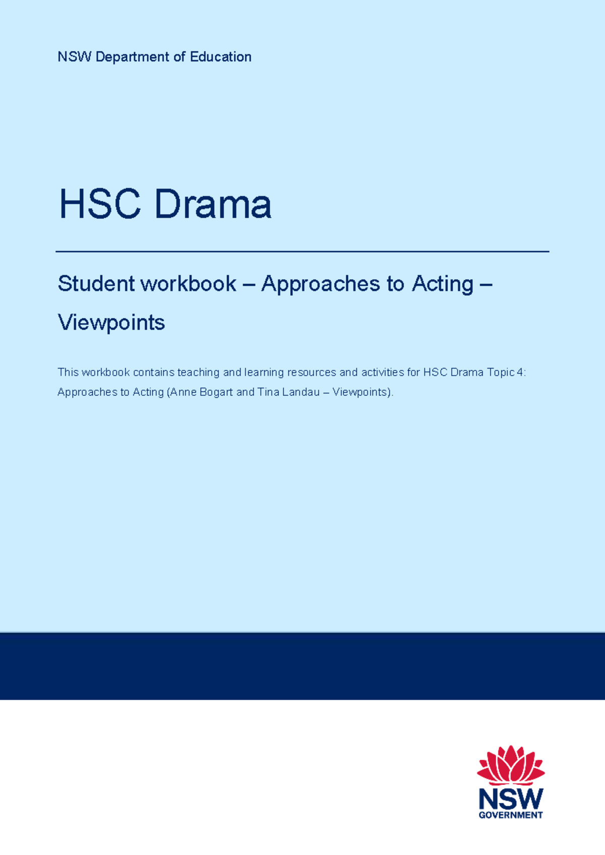HSC Drama Study Guide: Approaches to Acting & Viewpoints - Studocu