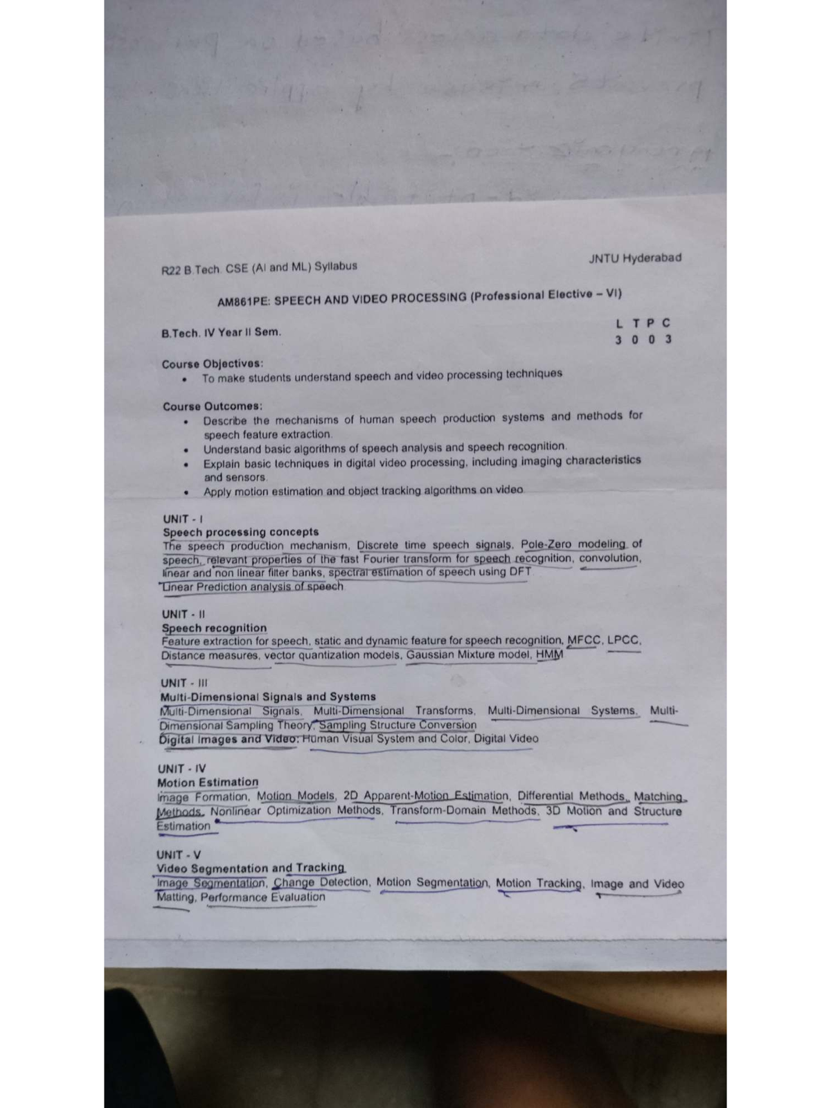 R22 B Tech CSE (AI and ML) Syllabus Overview - JNTU Hyderabad - Studocu