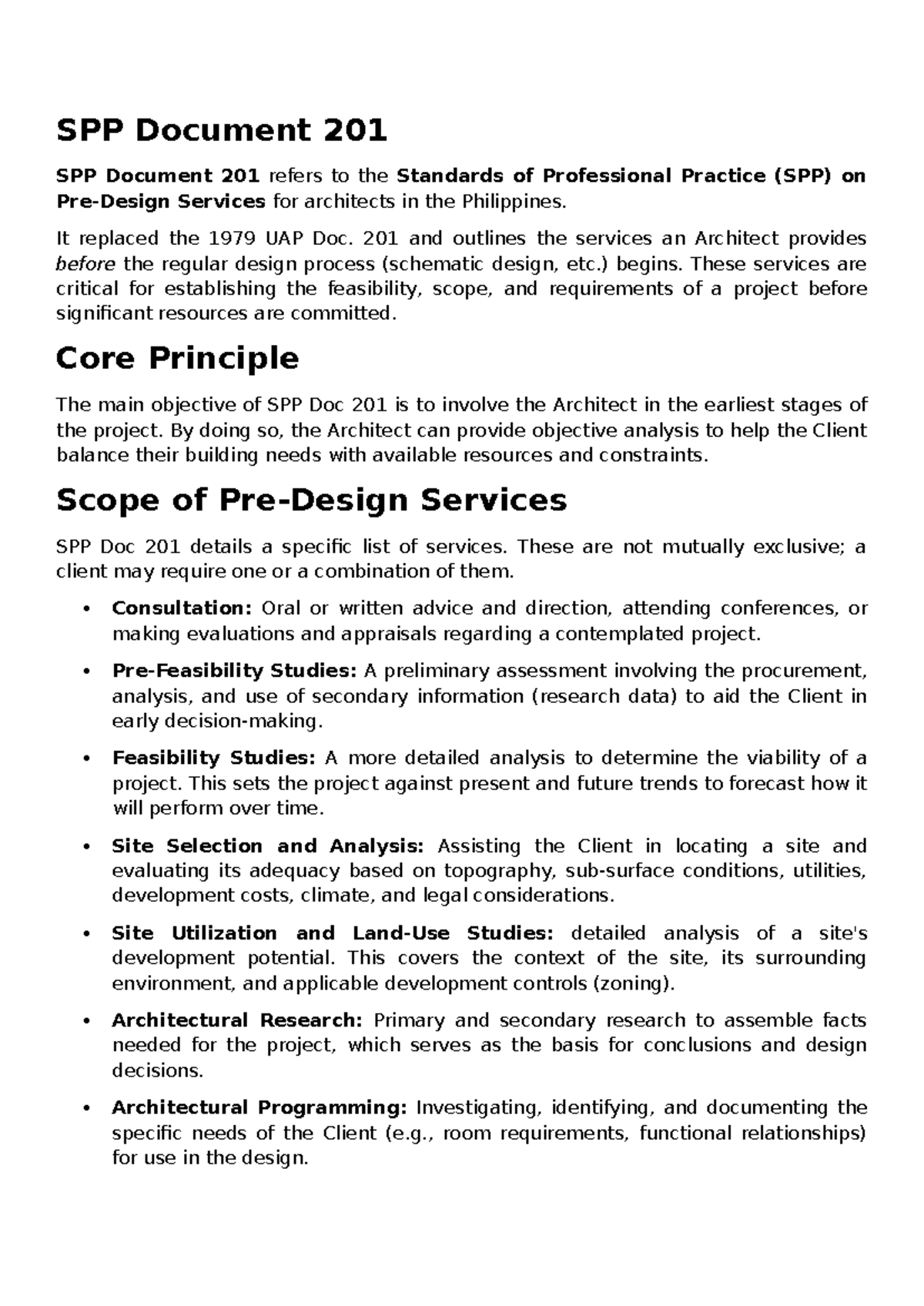 SPP Doc 201: Overview of Standards of Professional Practice - Studocu