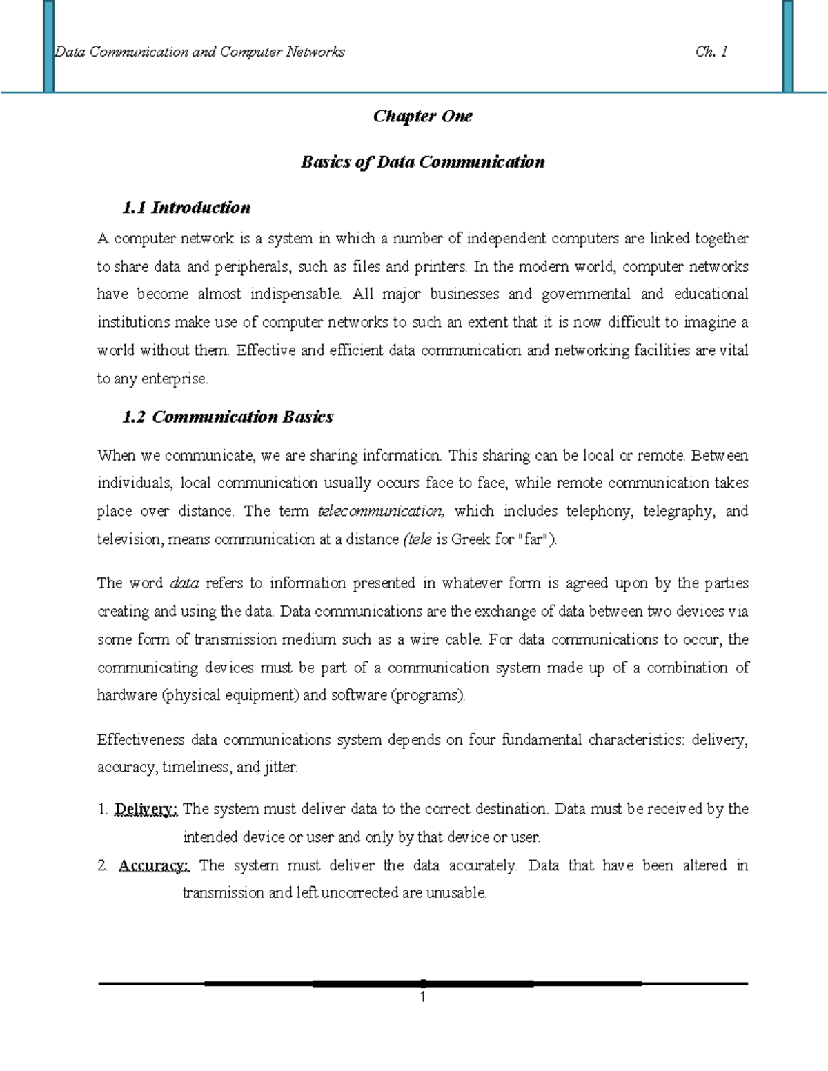 Chapter one - To do research proposal - Chapter One Basics of Data ...