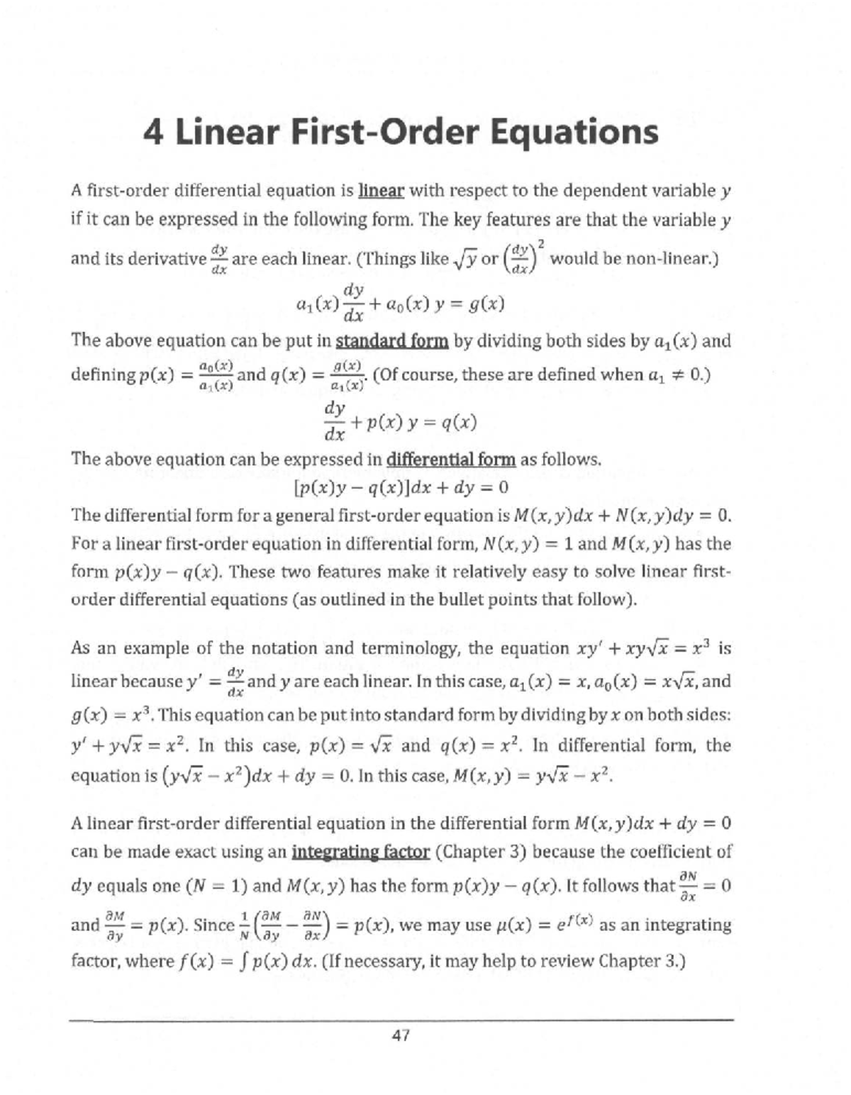 4-Linear First-Order Differential Equations: Key Concepts & Examples ...
