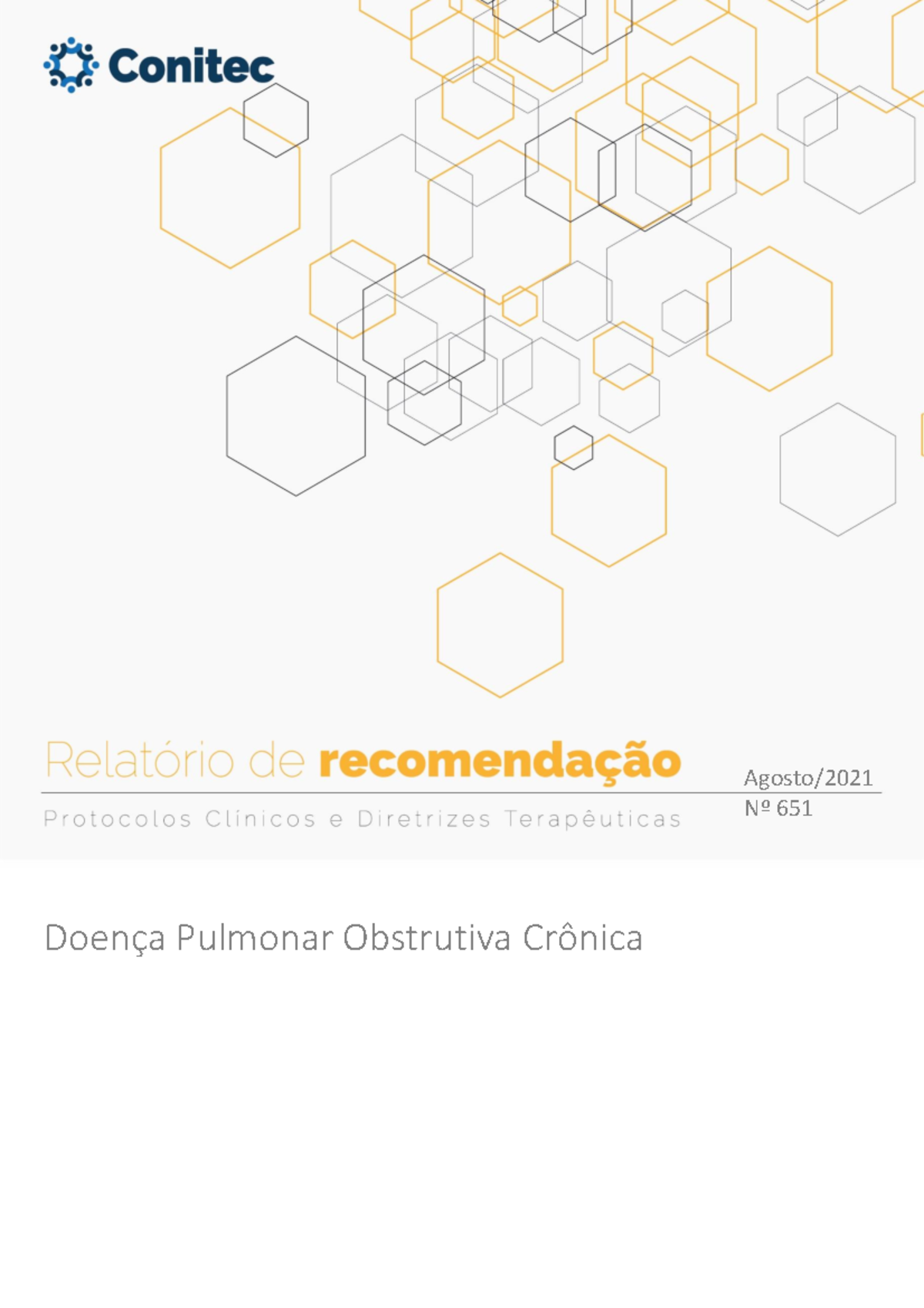 Protocolo Clínico e Diretrizes Terapêuticas da DPOC - PCDT 2021 - Studocu