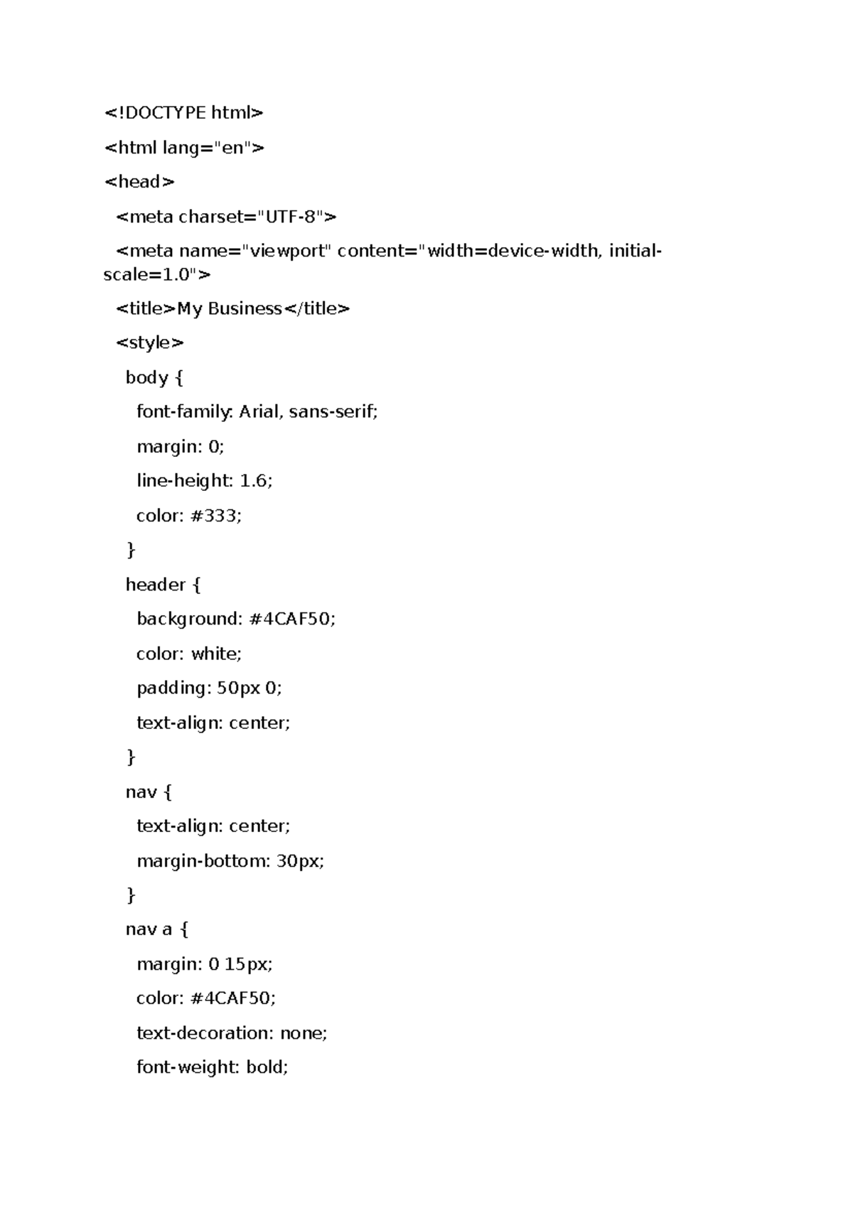 Html - This is best example - - Studocu