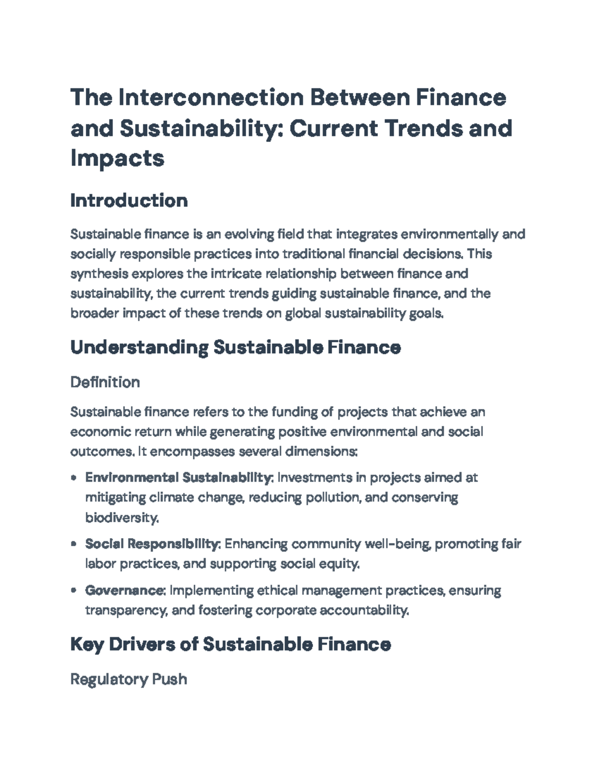 Sustainable Finance and Its Impact: Trends and Insights on ESG ...
