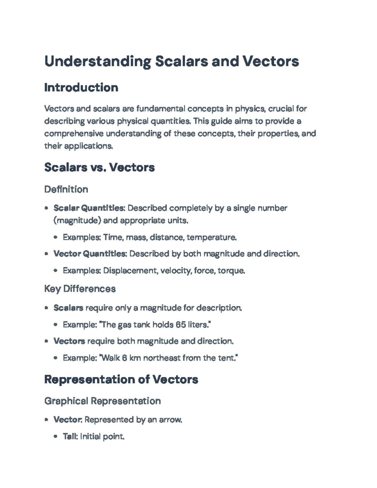 Understanding Scalars and Vectors: Key Concepts and Applications ...