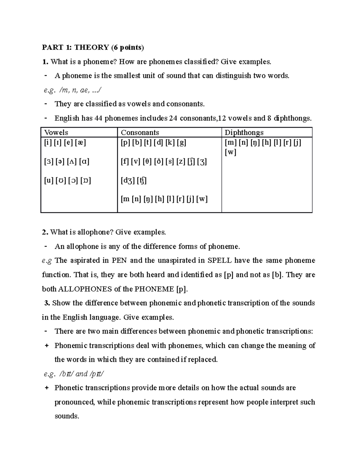 Phonetics 10 11 2022 - The aspirated in pen and unaspirated in spell ...