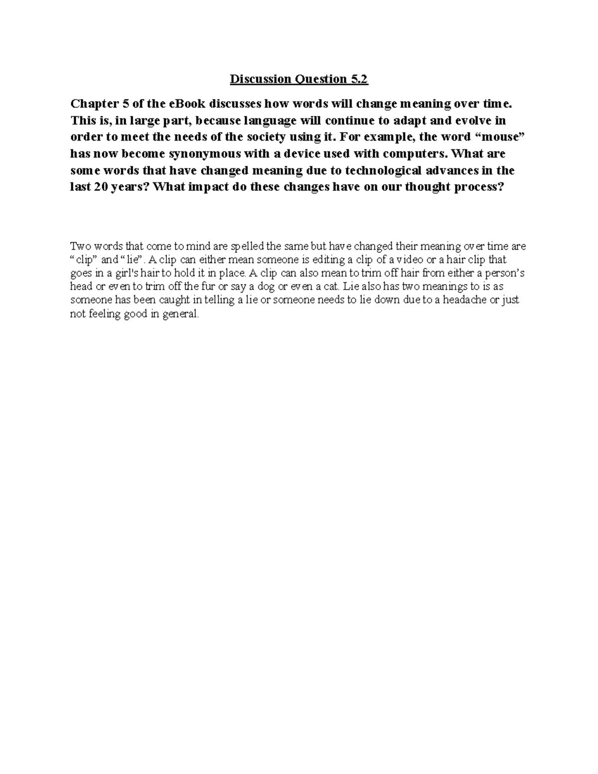 Chapter 5 Discussion: Evolution of Language & Technology's Impact - Studocu