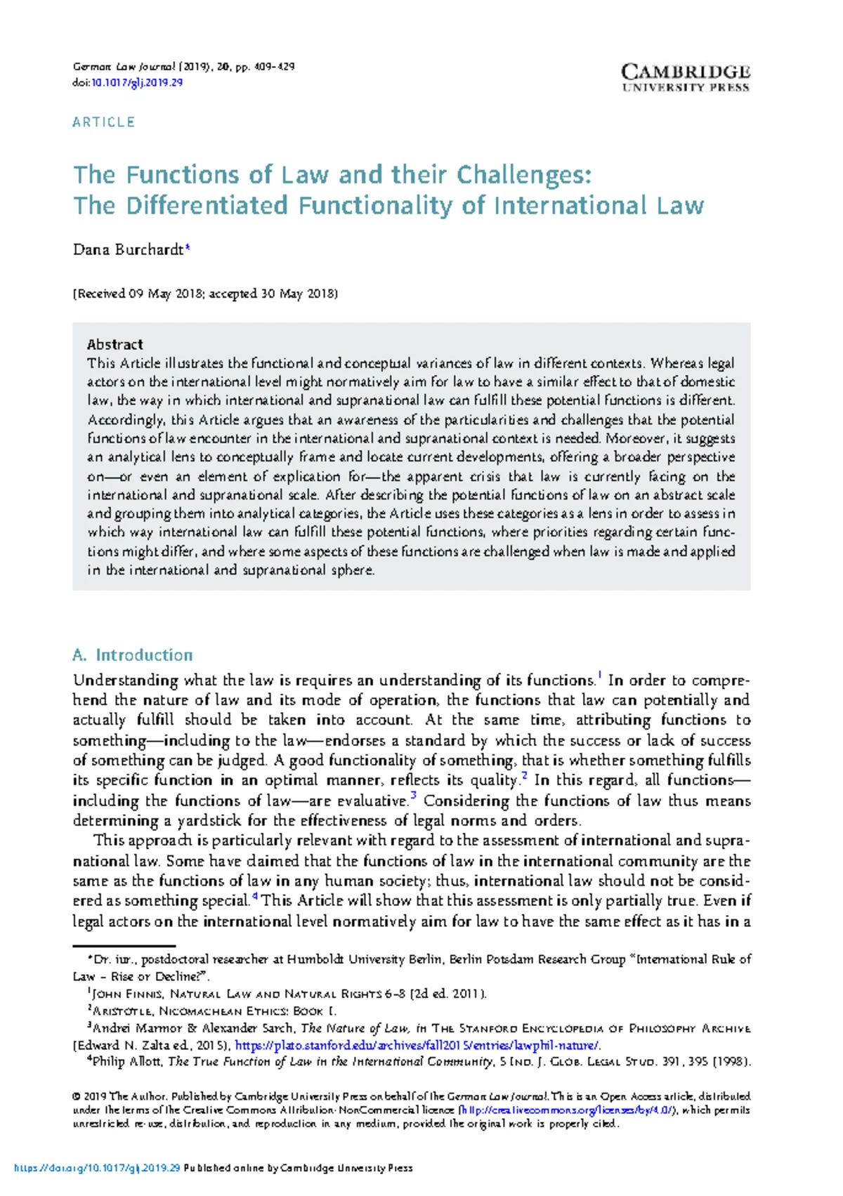 The Functions of Law and Their Challenges: Insights from International ...