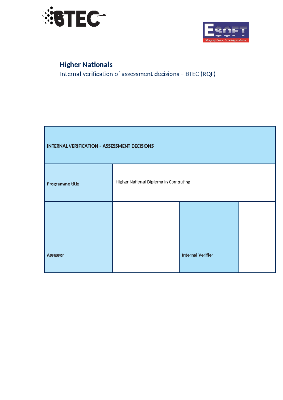 Unit 01 Programming Assignment Feedback | HND Computing Semester 1 ...