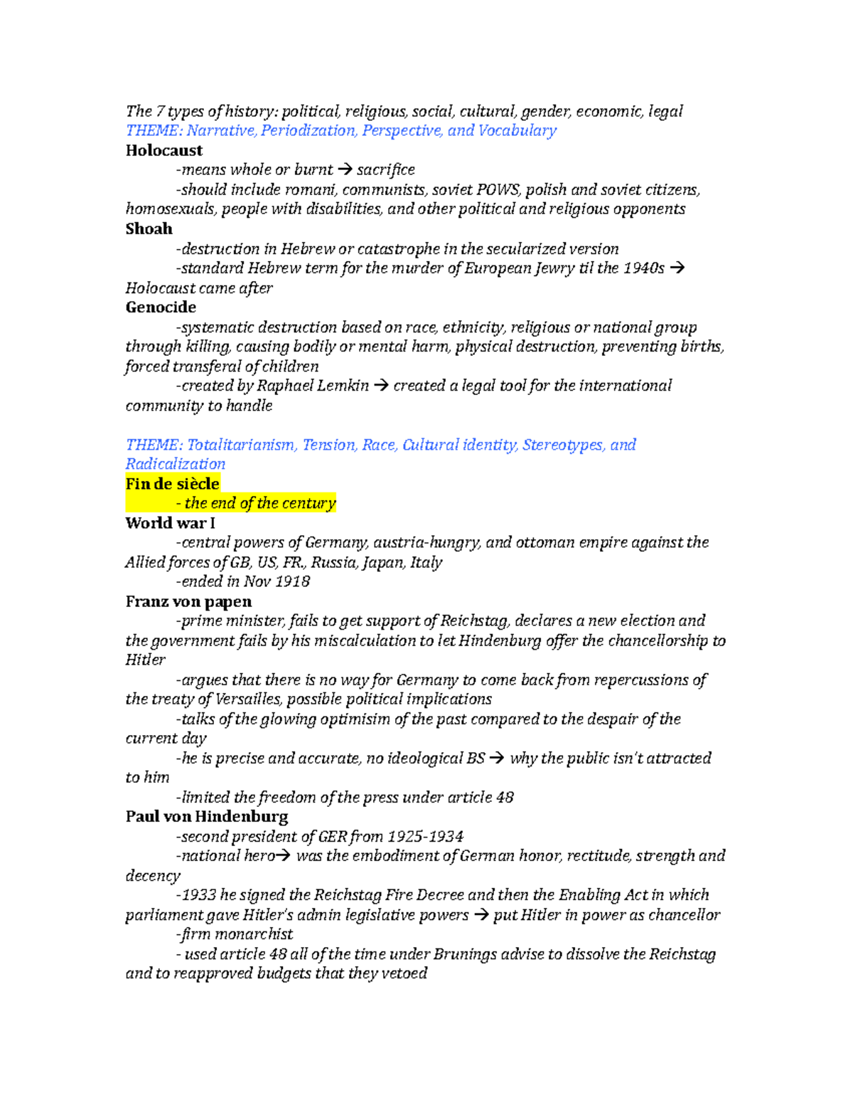 History Midterm Terms: Key Concepts & Figures for Study - Studocu