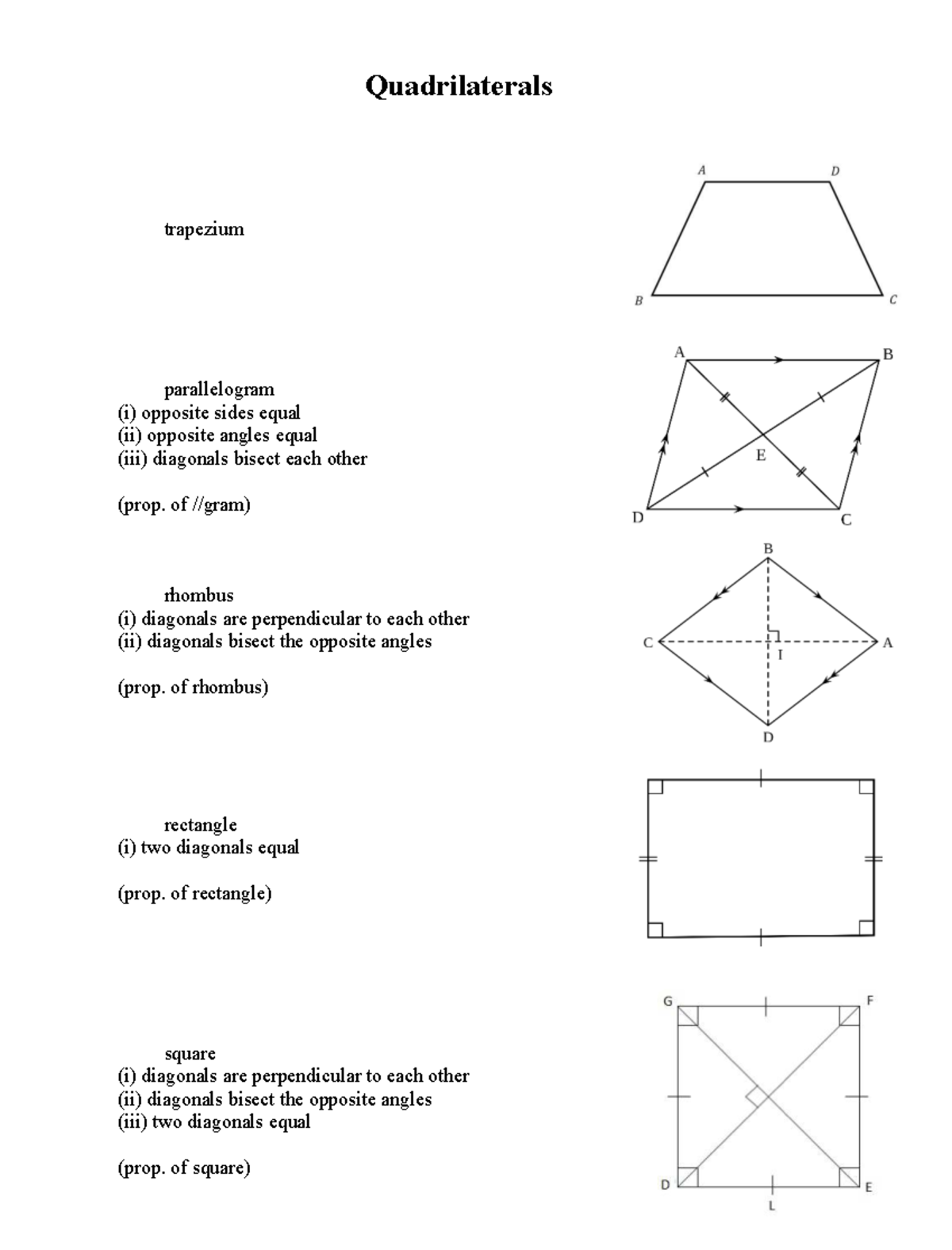 F3 Maths Notes & Exercises: Properties of Quadrilaterals and Solids ...