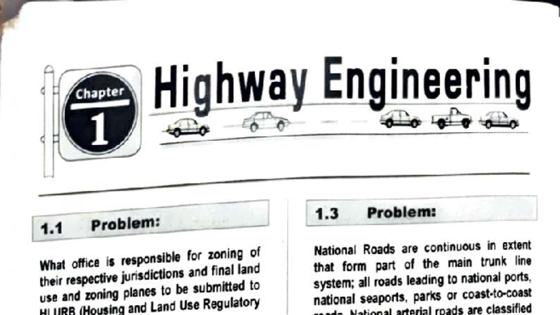 Highway Engineering Problems and Solutions (Transpo Terms) - Studocu