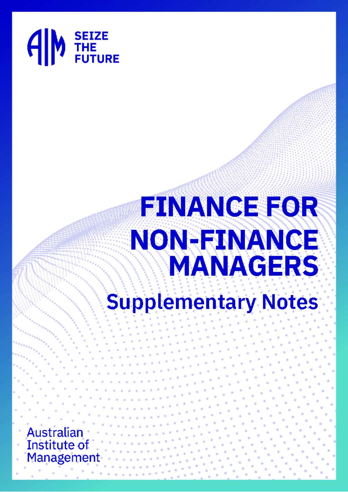 FINANCE FOR MANAGERS: Supplementary Notes V2 - Studocu