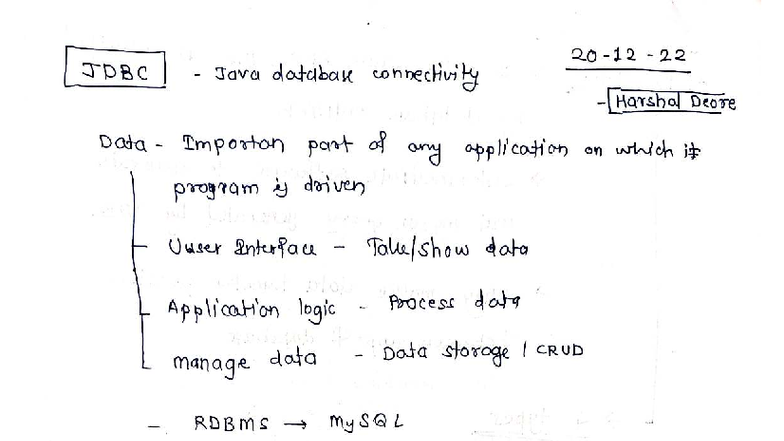 Advanced JAVA Notes( Harshal) - Advanced Computing - Studocu