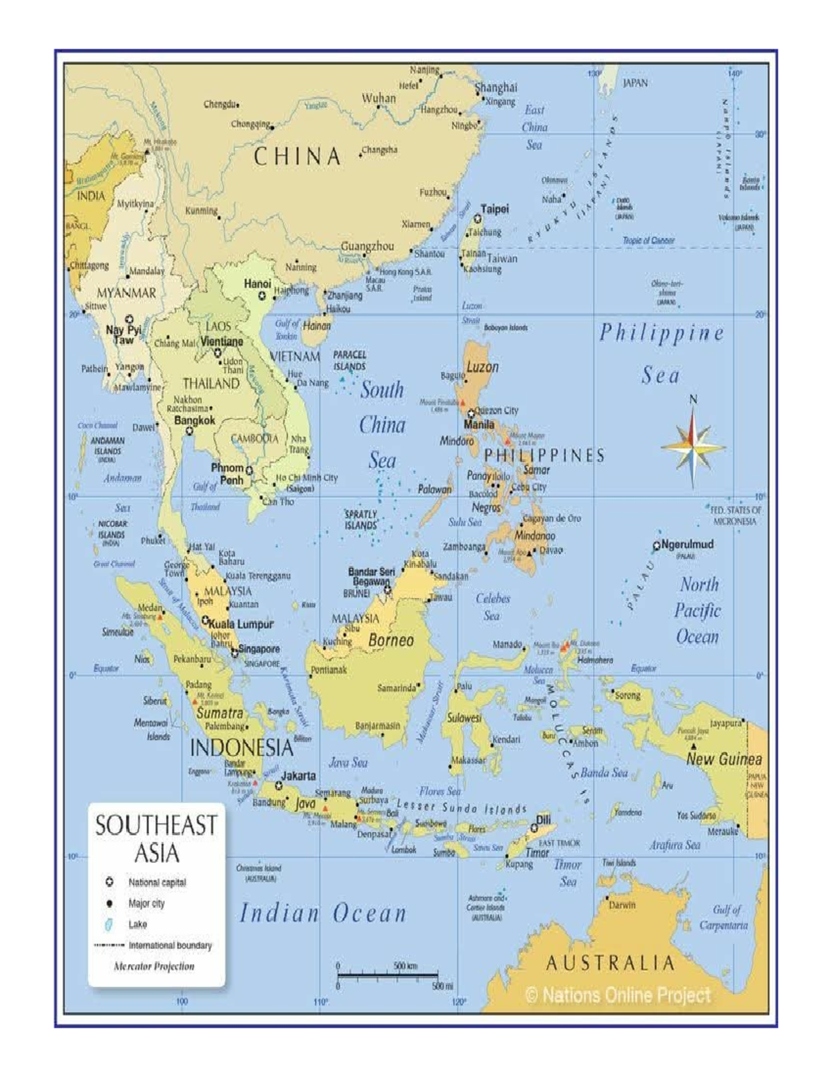 Geographical Overview of Southeast Asia: Map Analysis (Nanjing 130 ...
