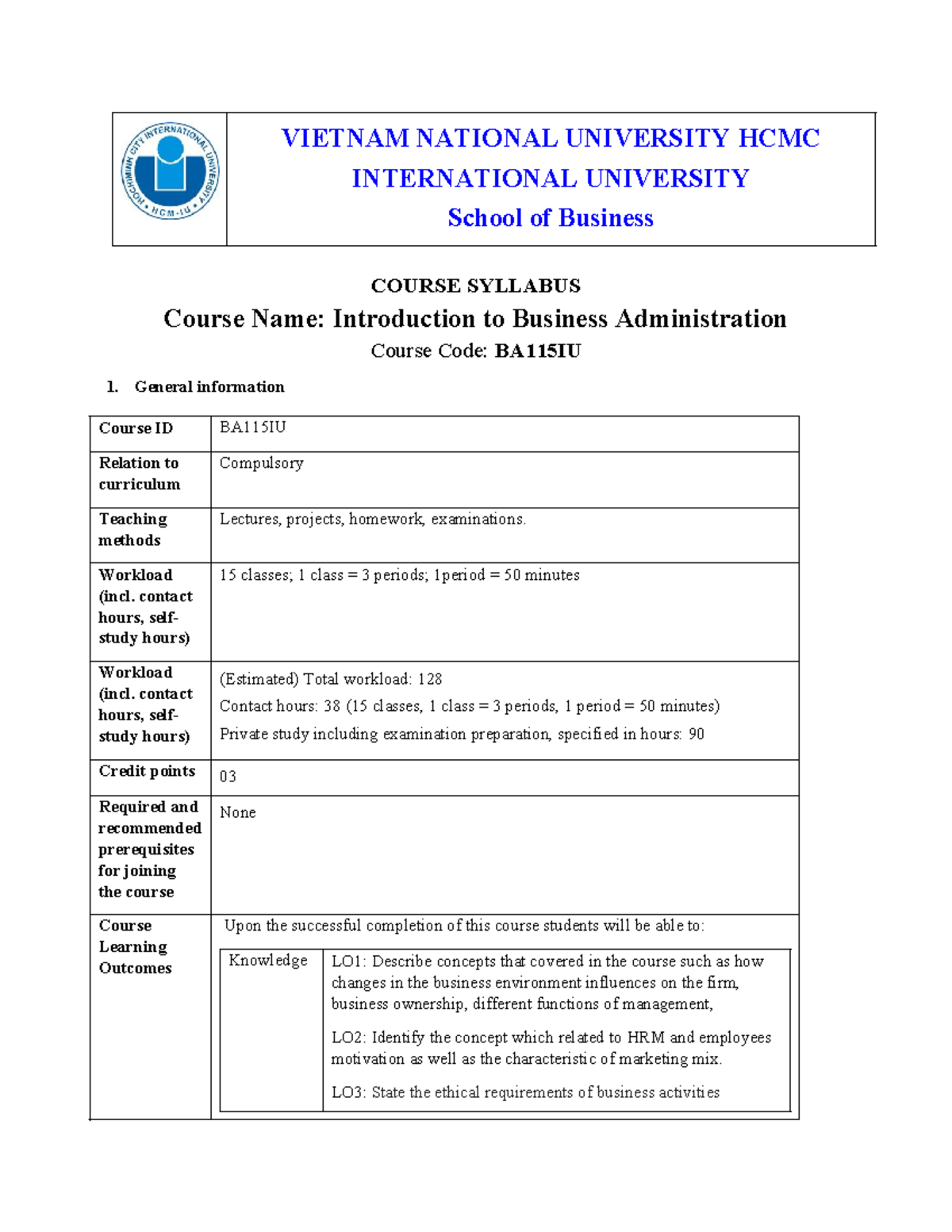 BA115IU - Introduction to Business Administration Final Exam Notes ...