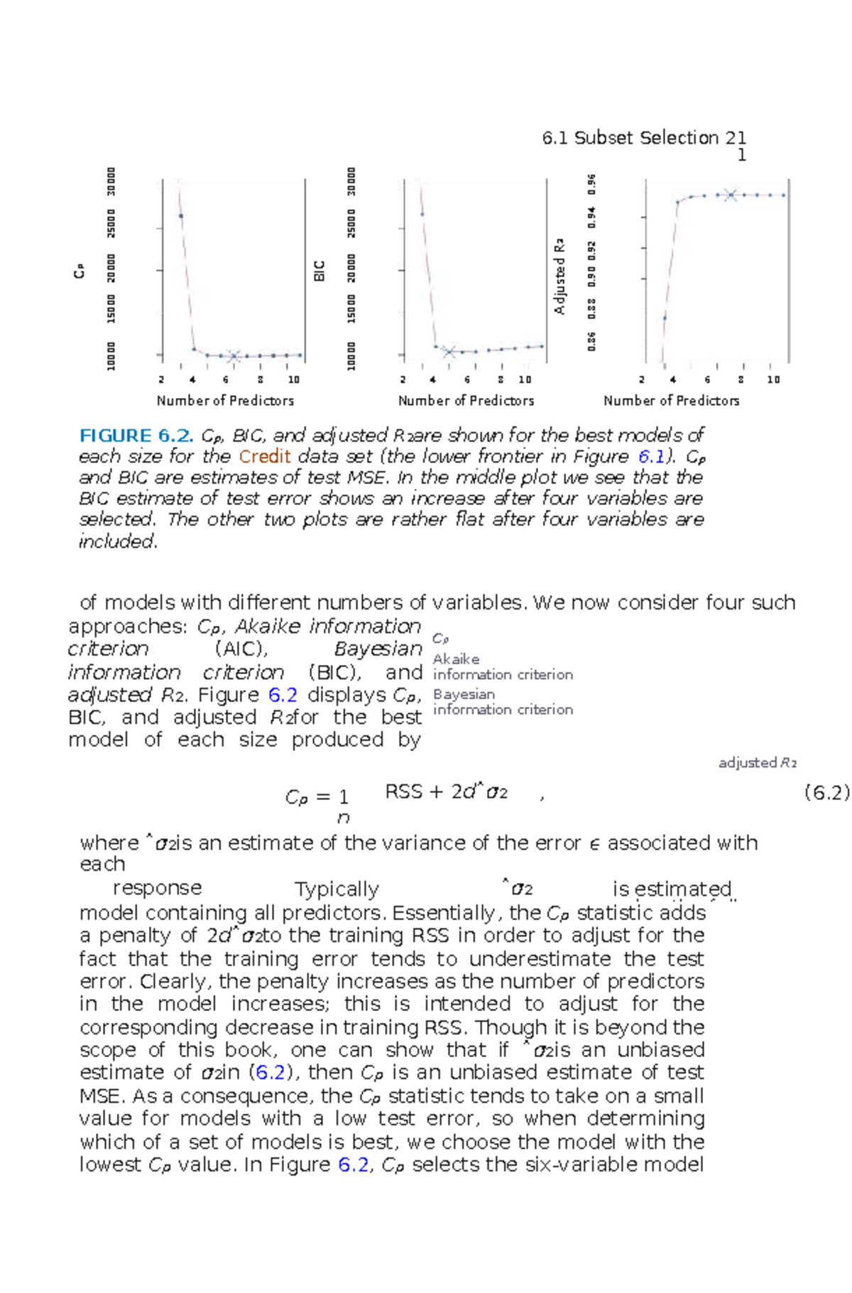 Linear Model Selection and Regularization in IntroStatLearning 220 ...