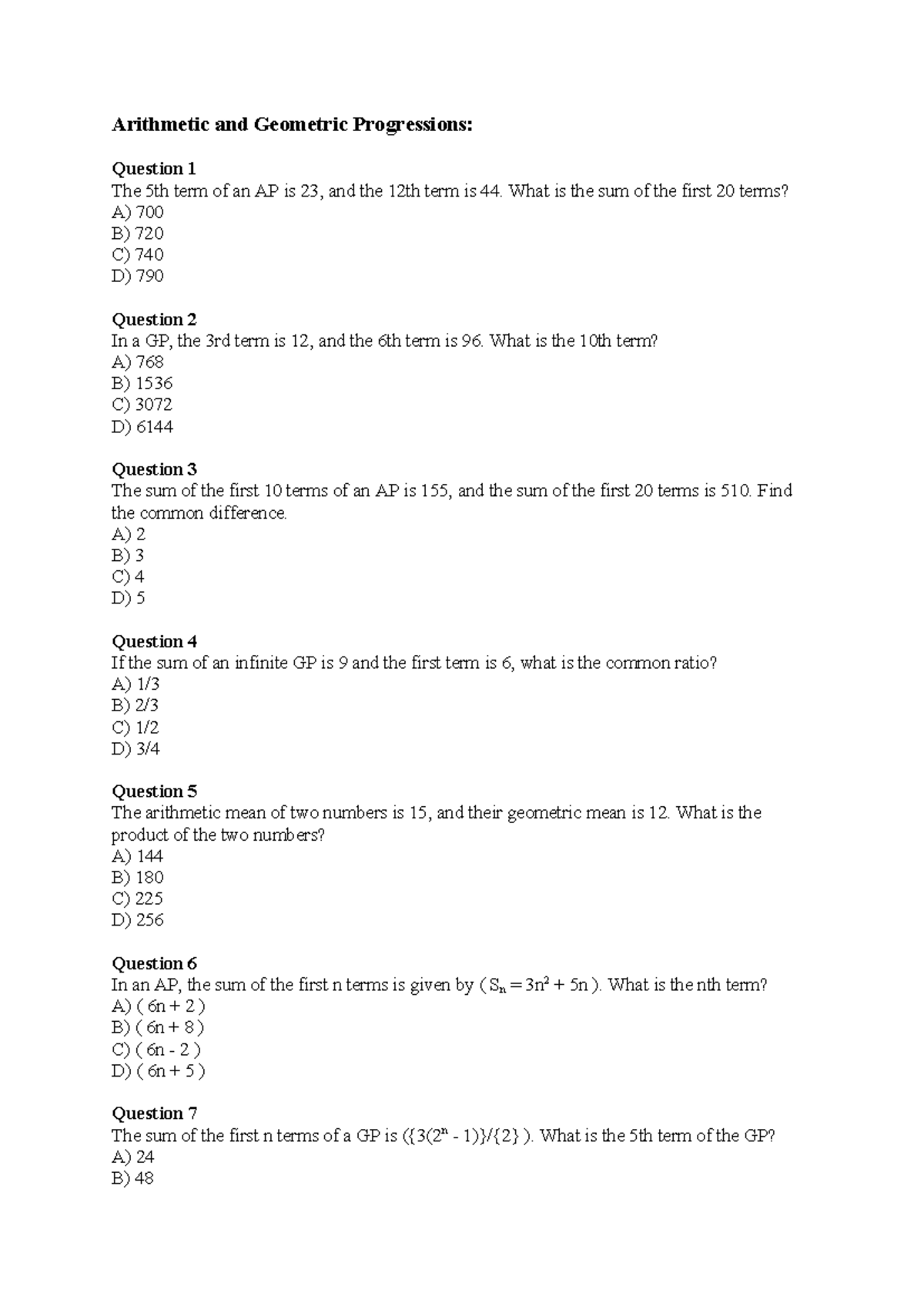 AP & GP: Practice Questions and Answers - Studocu
