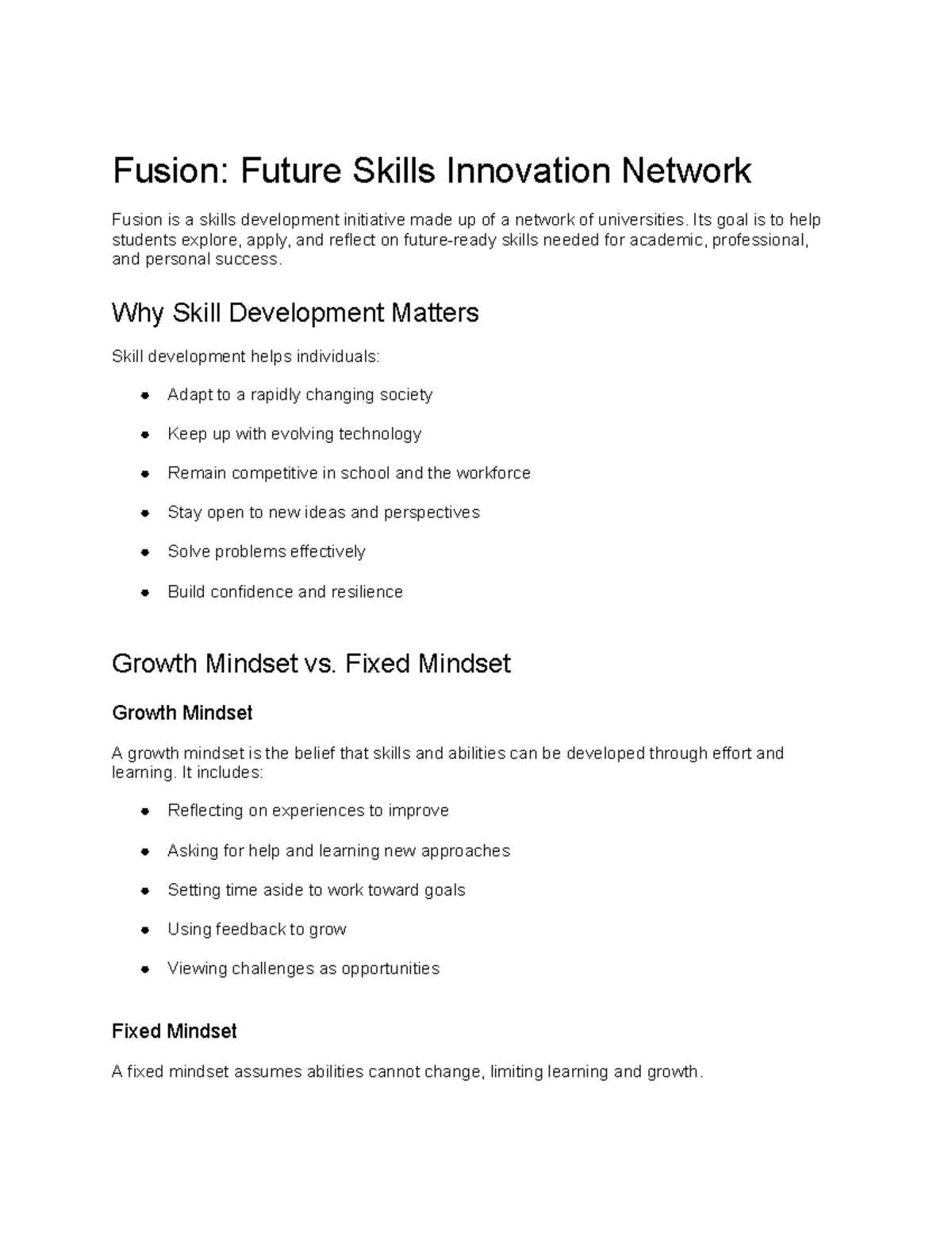 Lecture 2 - Fusion: Future Skills Development Insights - Studocu