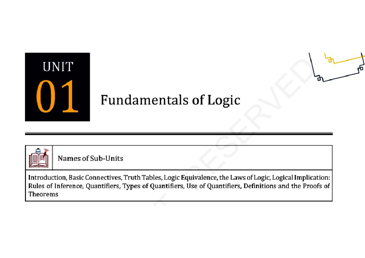UNIT 01-14 Comprehensive Overview of Logic, Set Theory, and Statistics ...