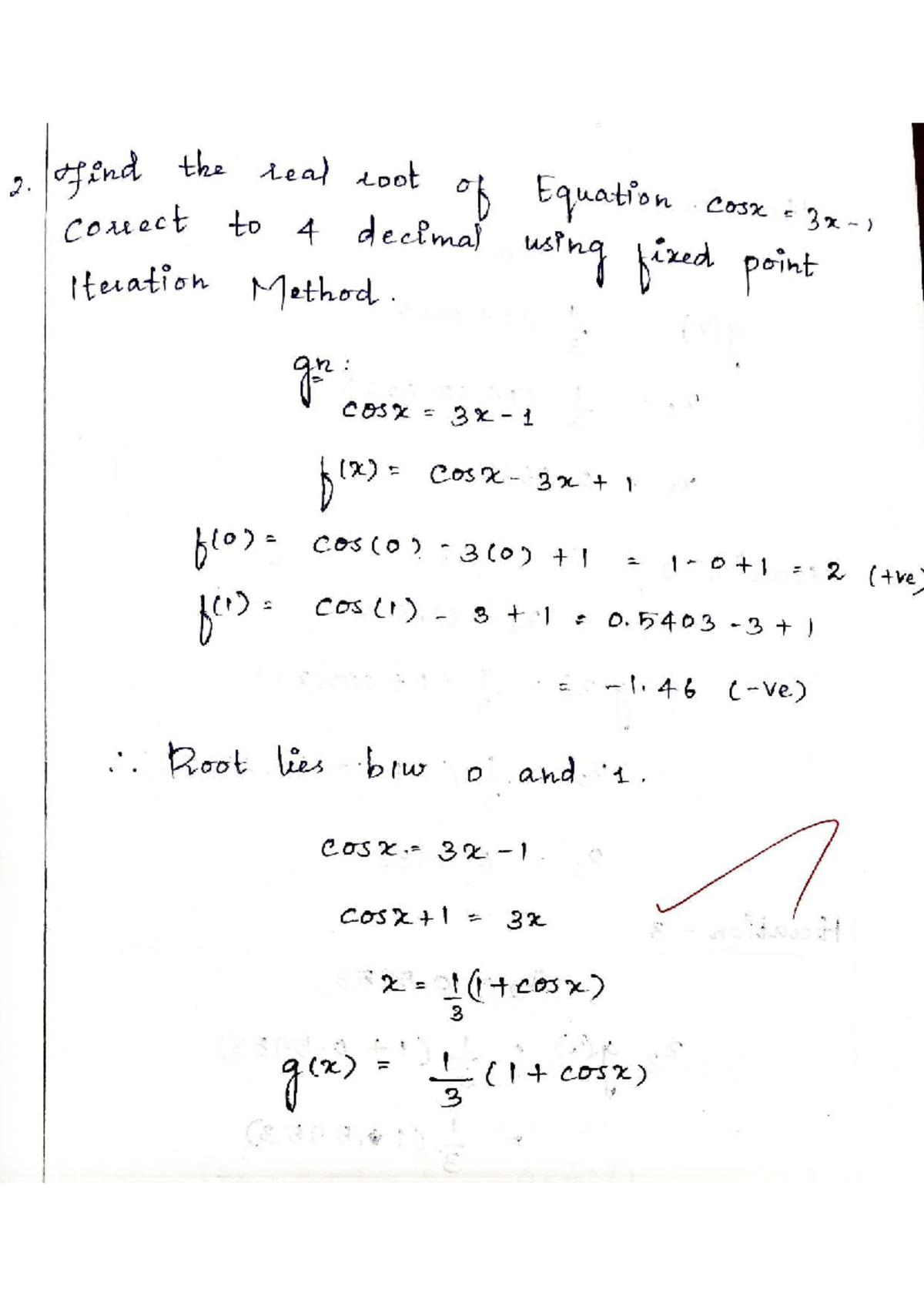 Finding Real Root of Cos(x) Using Fixed Point Iteration Method (MATH ...