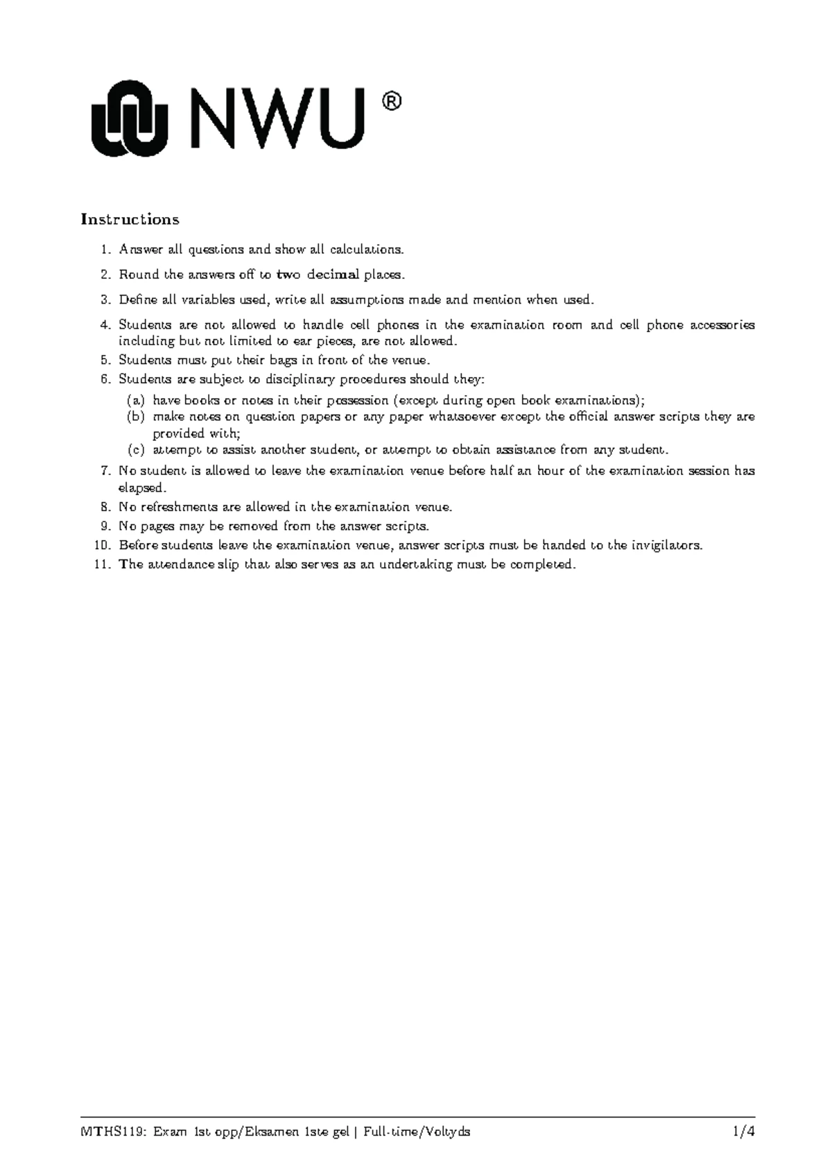 ACCS111 Formal Test 2 Requirements and Instructions - April 2024 - Studocu