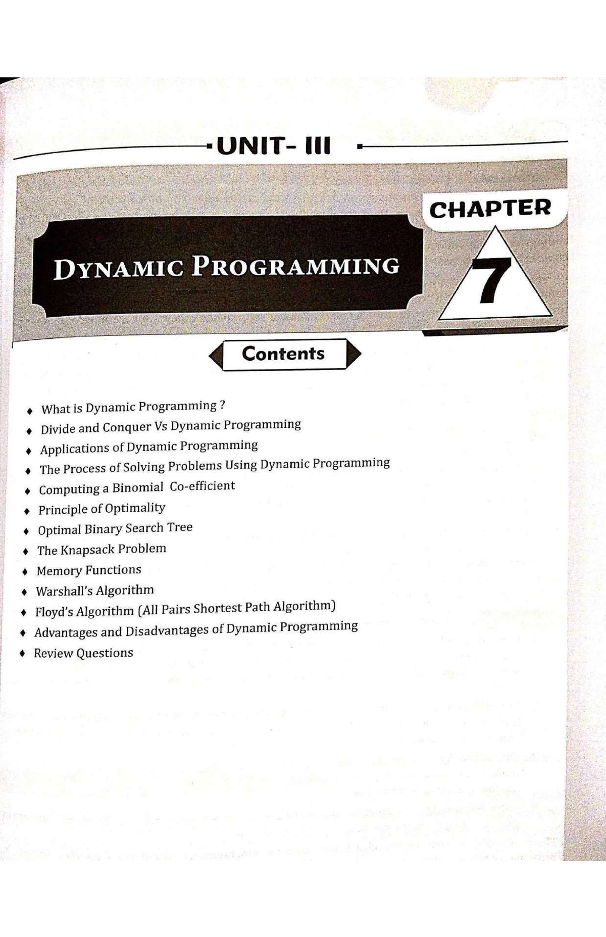CHAPTER 7 & 8: DYNAMIC PROGRAMMING IN ALGORITHMS - Studocu