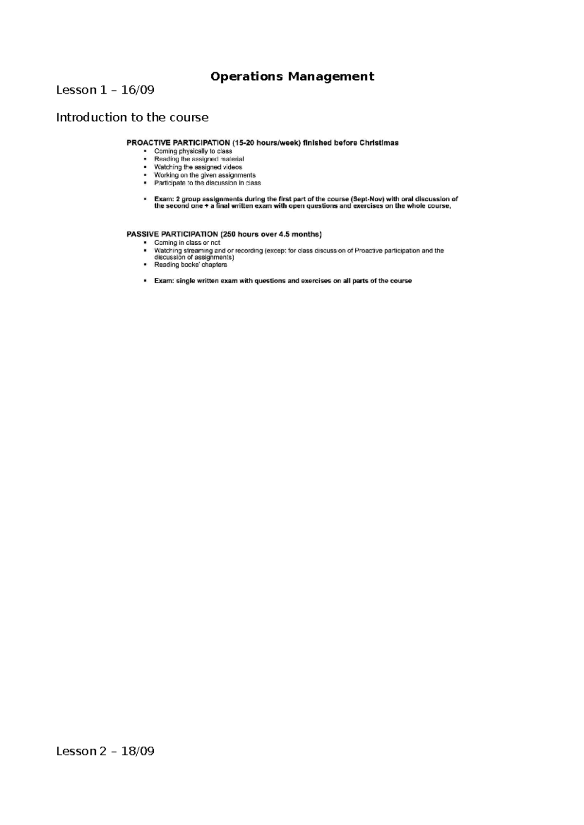 Operations Management: Lesson 1-3 Overview and Key Concepts - Studocu