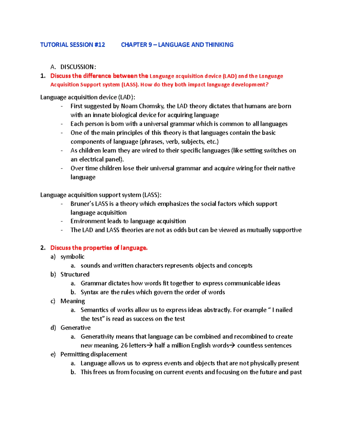 BIOL 101 Human Brain Structure & Function Overview - Notes PDF - Studocu