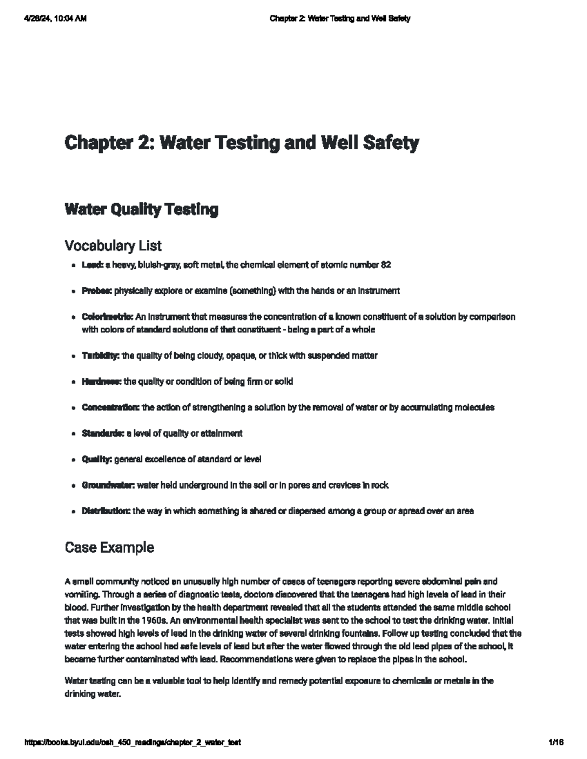 Water Quality Testing Procedures and Best Practices - Studocu