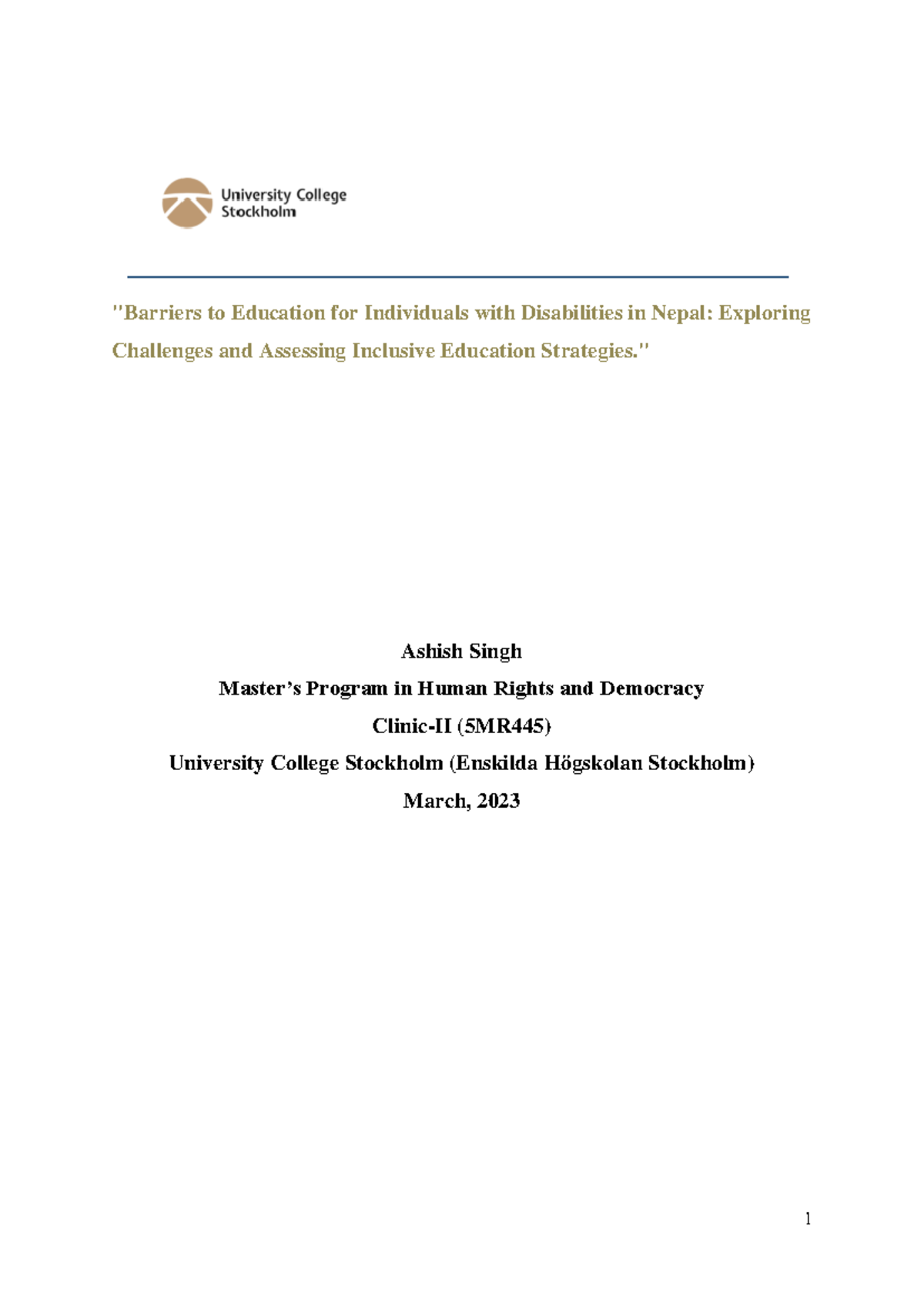 Barriers to Education for Individuals with Disabilities in Nepal ...