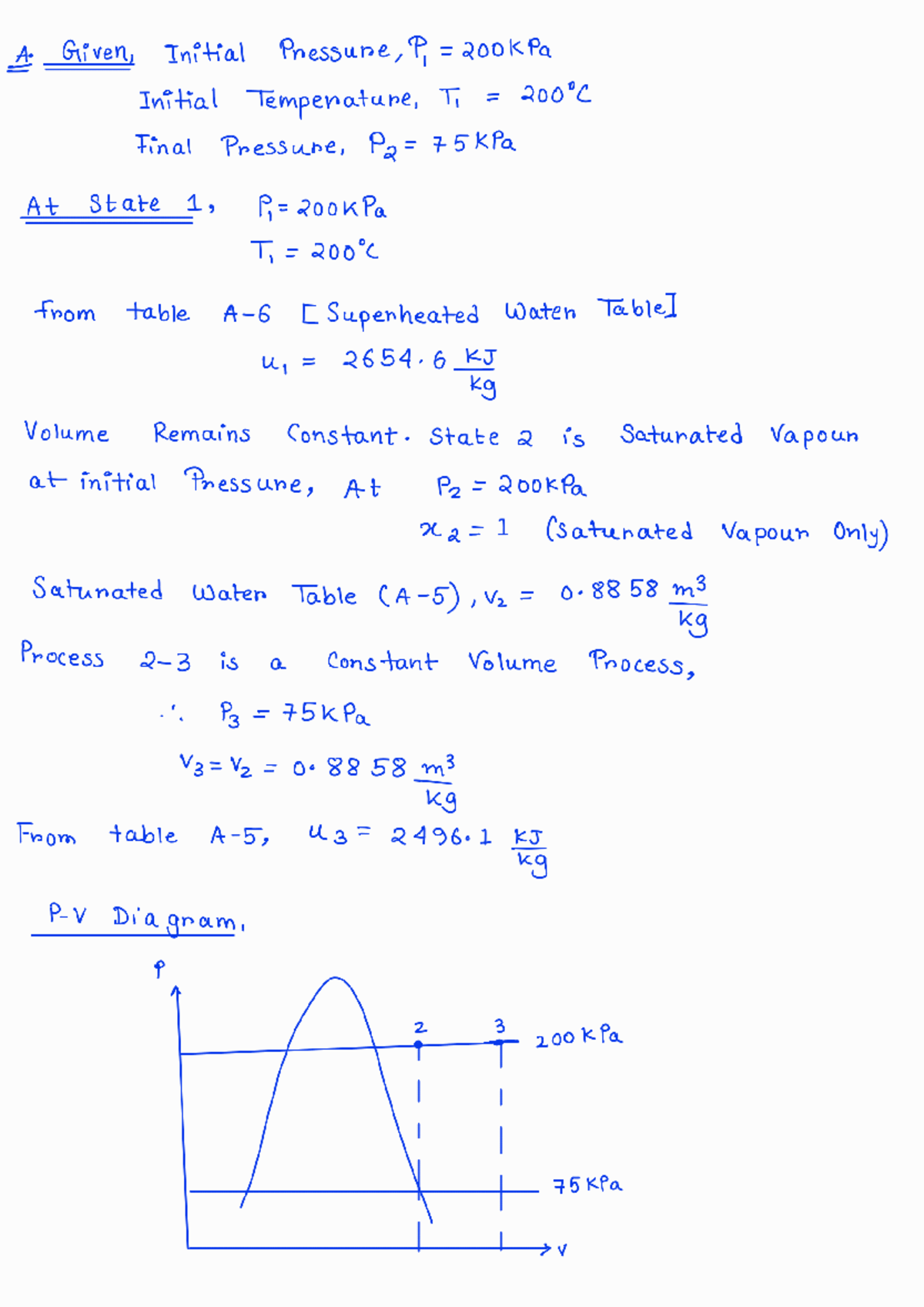 Assignment 2: Constant Volume Process for Superheated Water Analysis ...