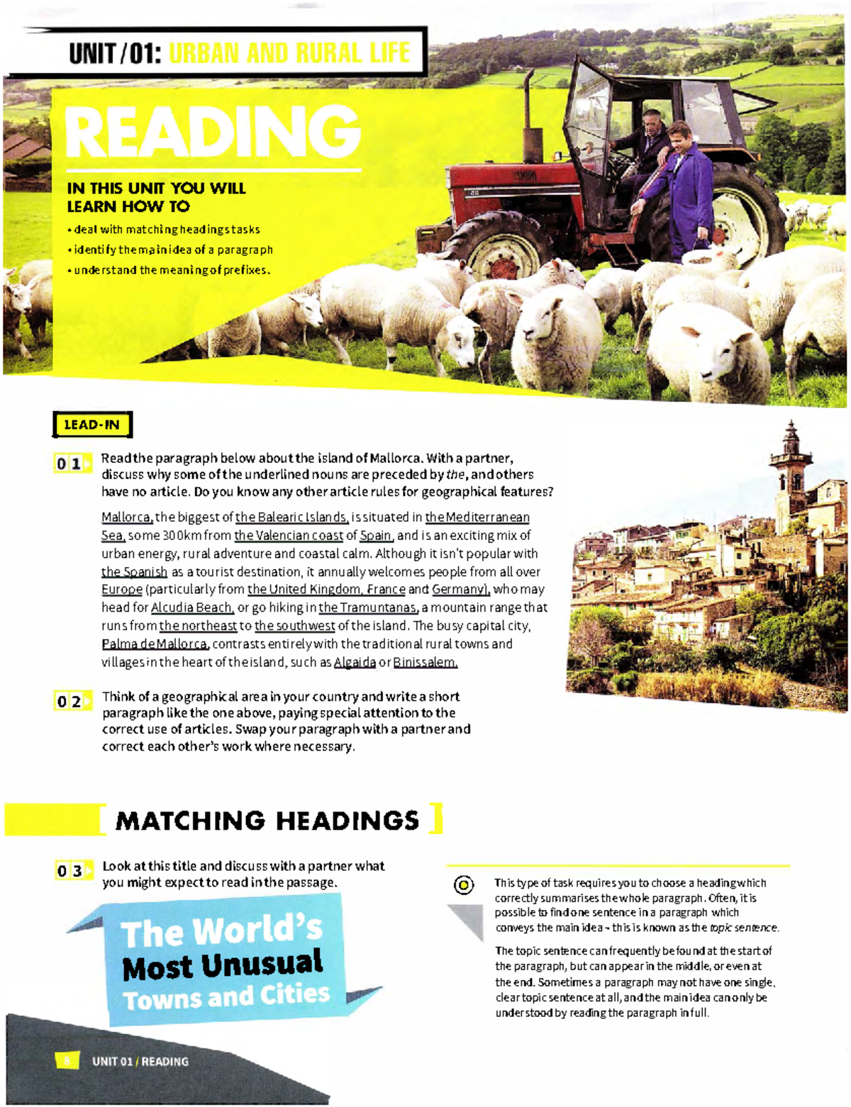 Reading 1 in-class practice - Matching headings - IN THIS UNIT YOU WILL ...